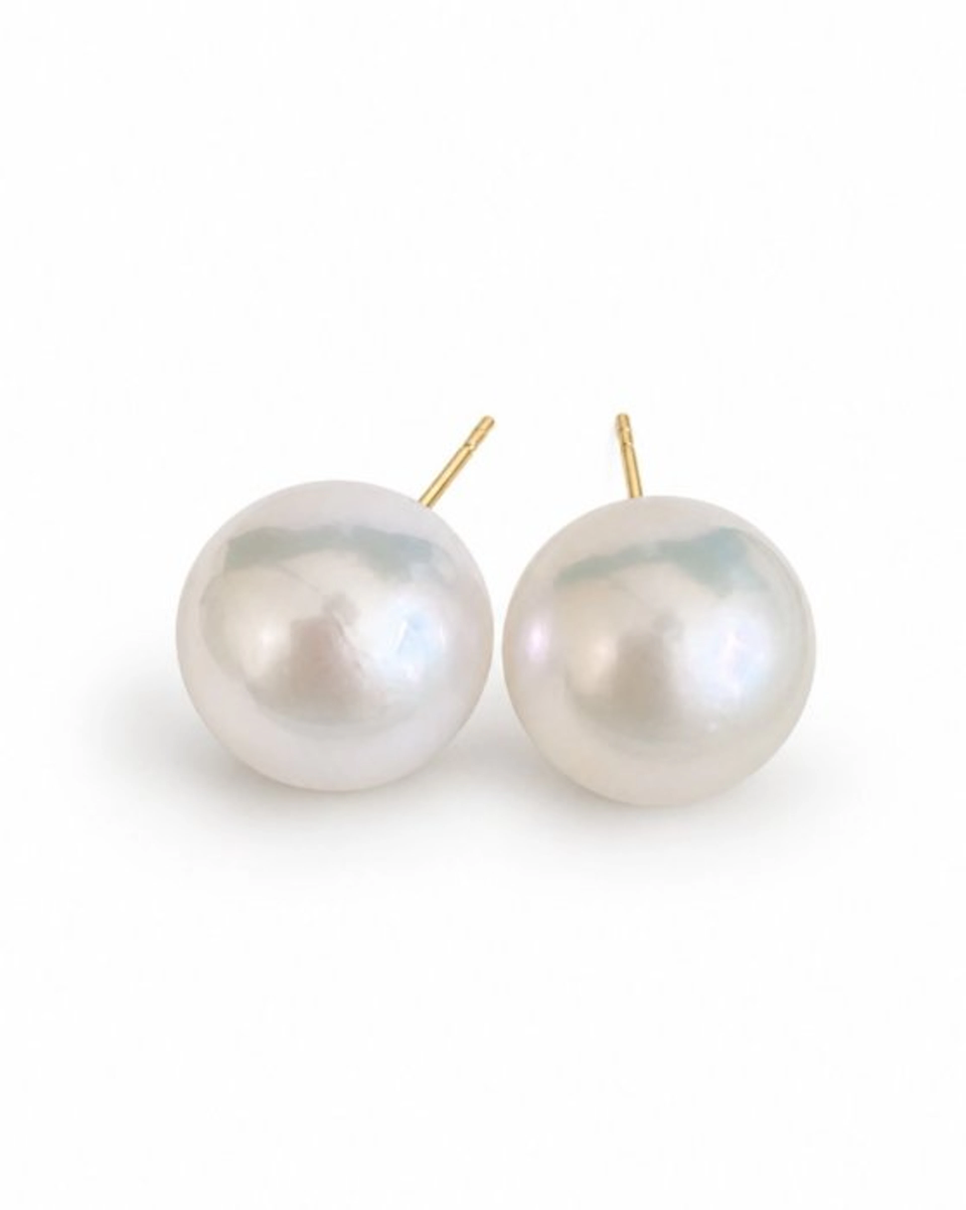 No reserve price - Earrings - 18 kt. Yellow gold Pearl