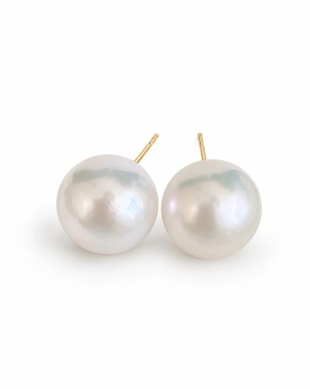 No reserve price - Earrings - 18 kt. Yellow gold Pearl