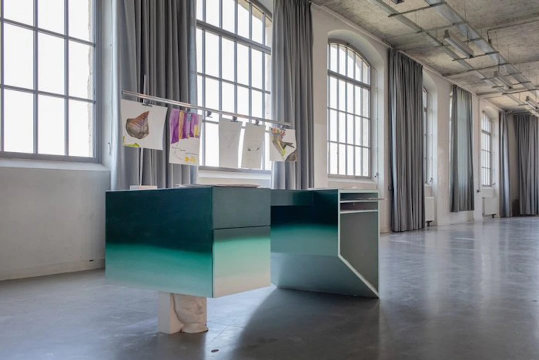 Arthur Van-Poucke - Desk - Wood, Resin, Aluminium, Plaster - Miro's office