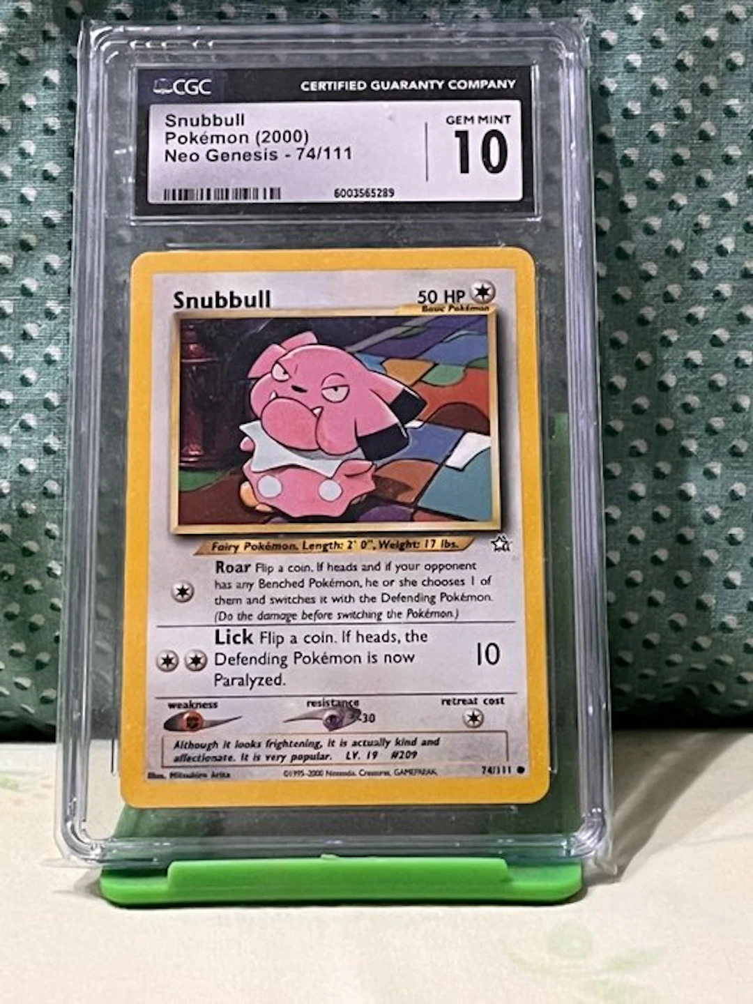 Pokémon - 5 Graded card - Snubbull