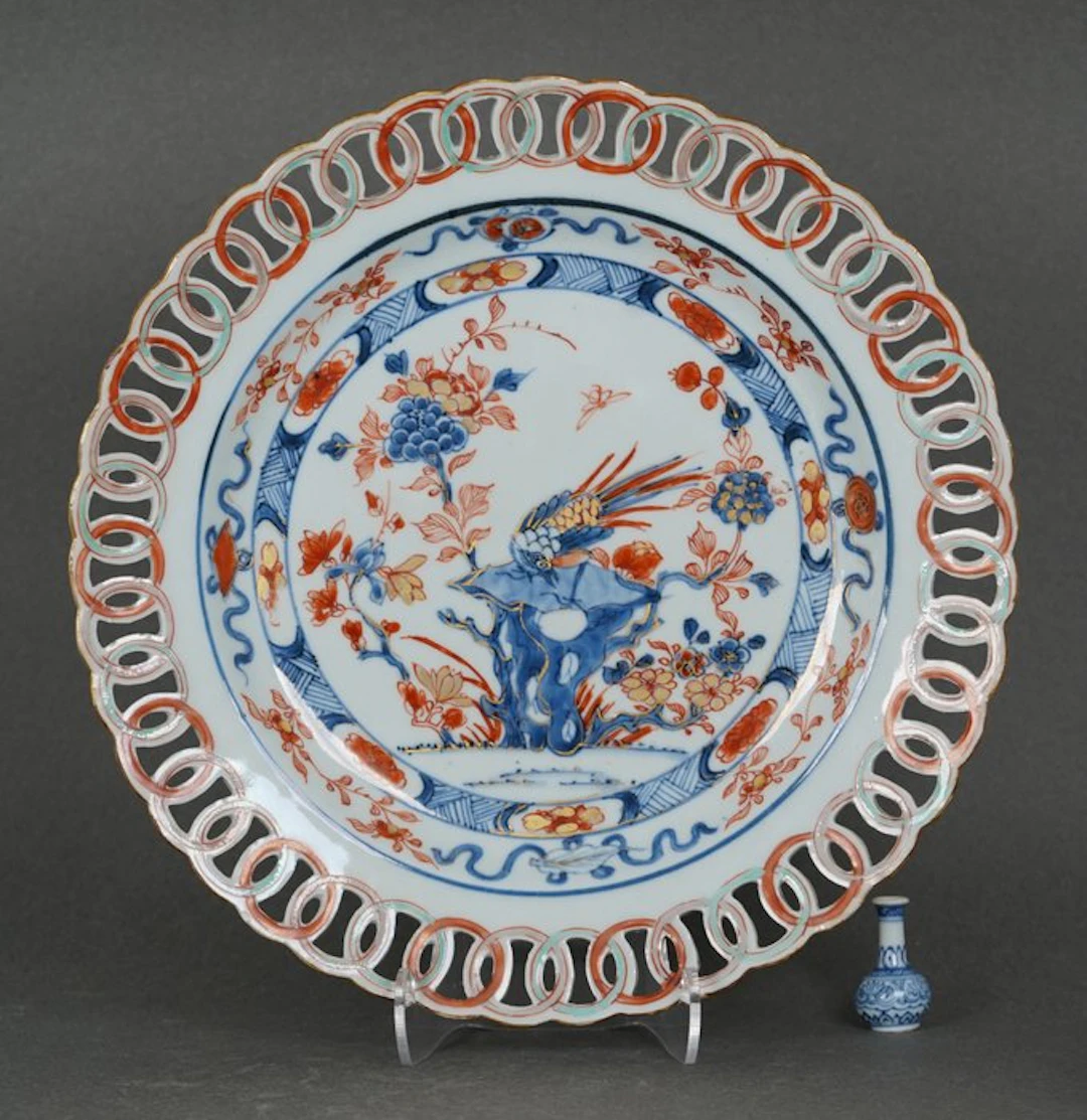Kangxi (1662-1722) - Plate - Pheasant on Table Rock...