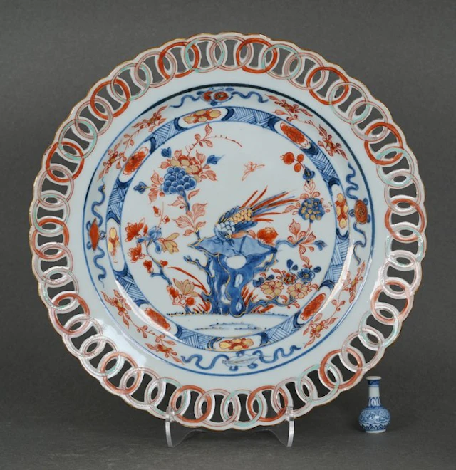 Kangxi (1662-1722) - Plate - Pheasant on Table Rock...