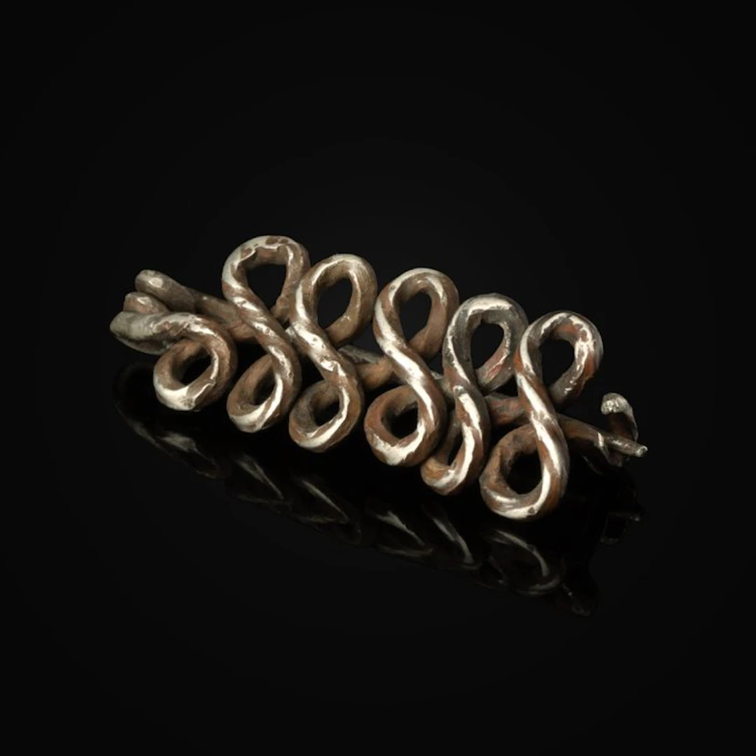 Celtic Silver Spiral Fibula
