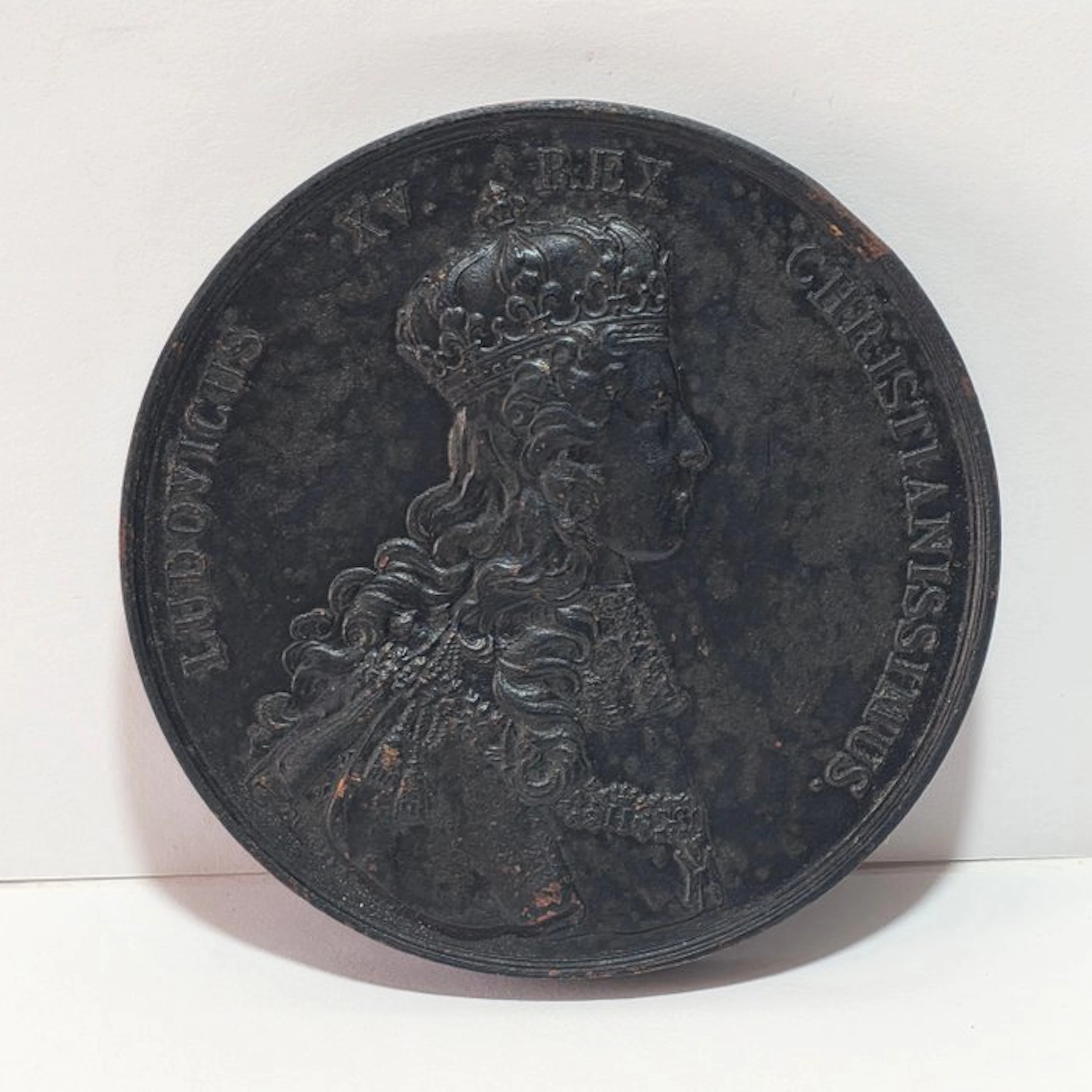 France. Medaglia in bronzo "Louis XV. Reims 25 octobre 1722"