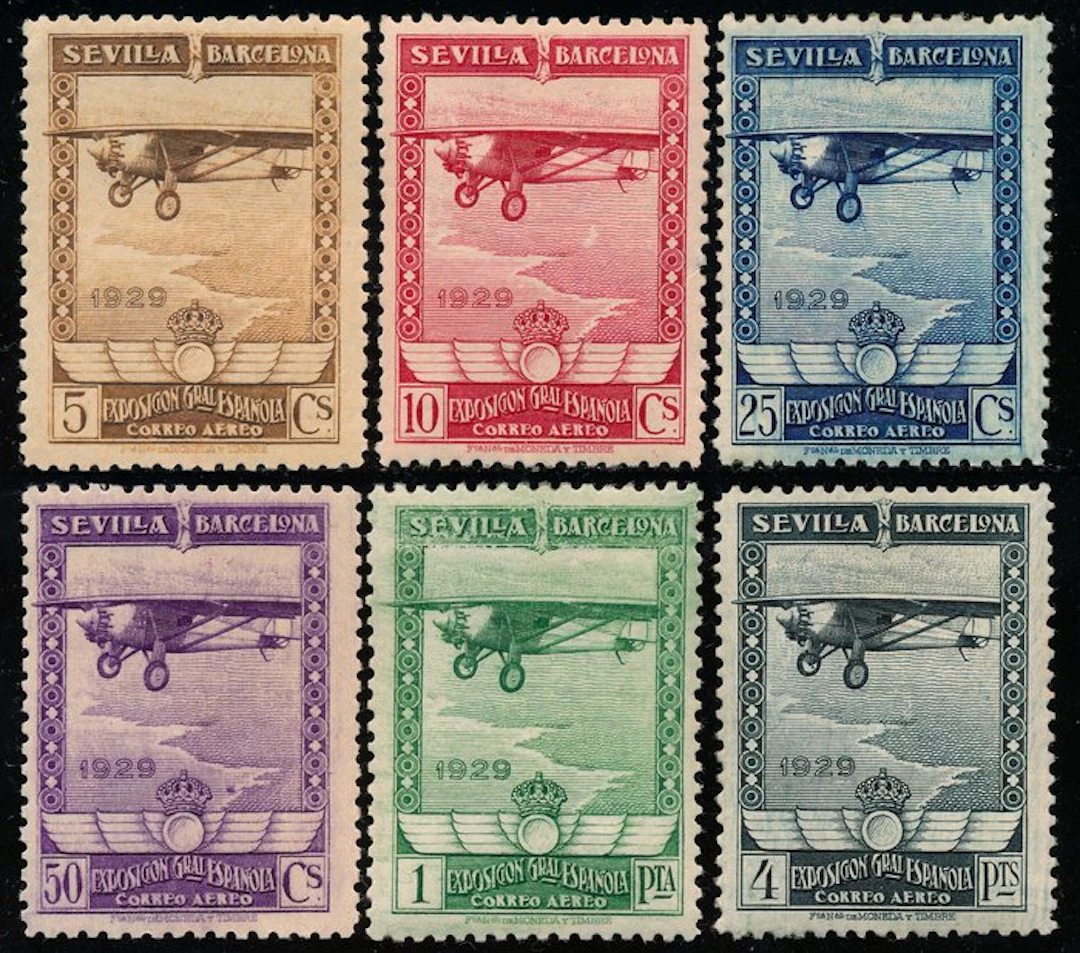Spain 1929 - Pro Exposiciones of Seville and Barcelona. - Edifil 448/453