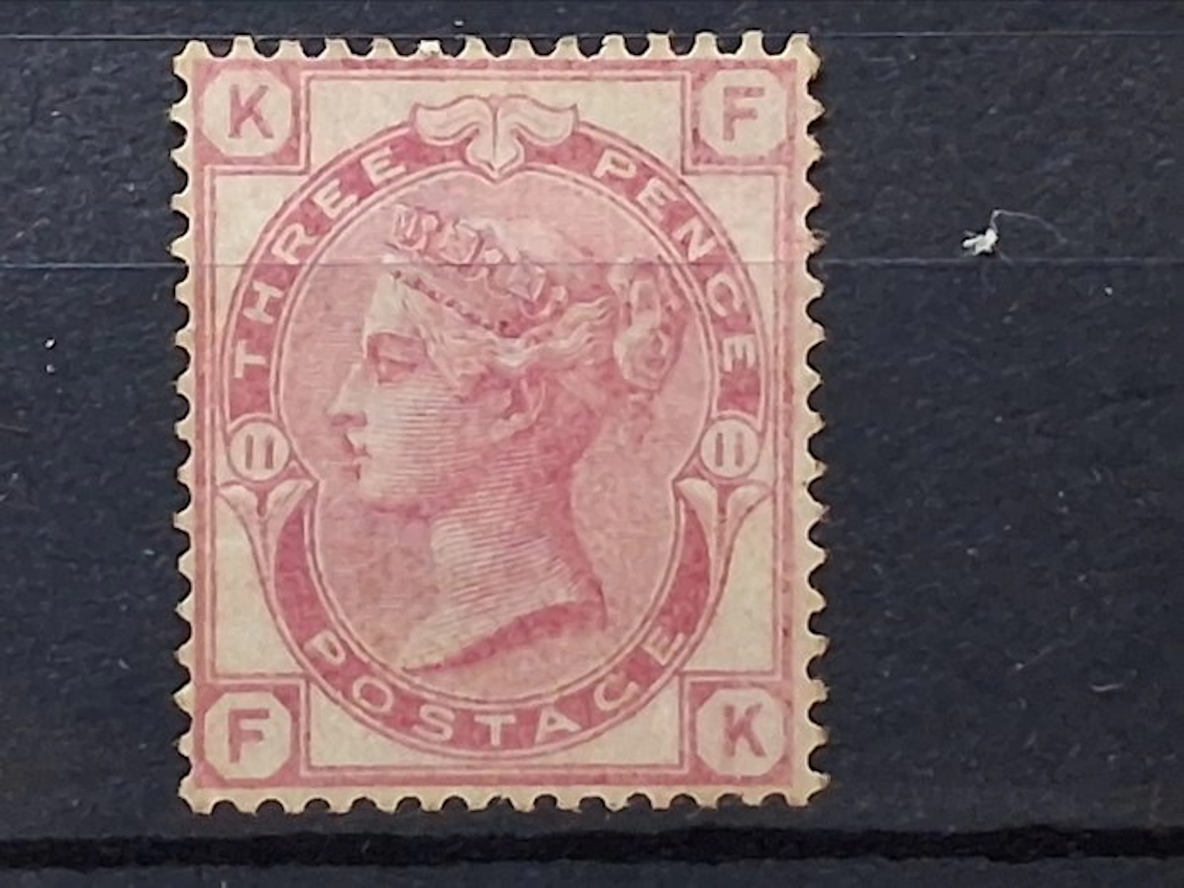 Great Britain 1873 - Queen Victoria, SG 143 plate 11 3d red, Unused.