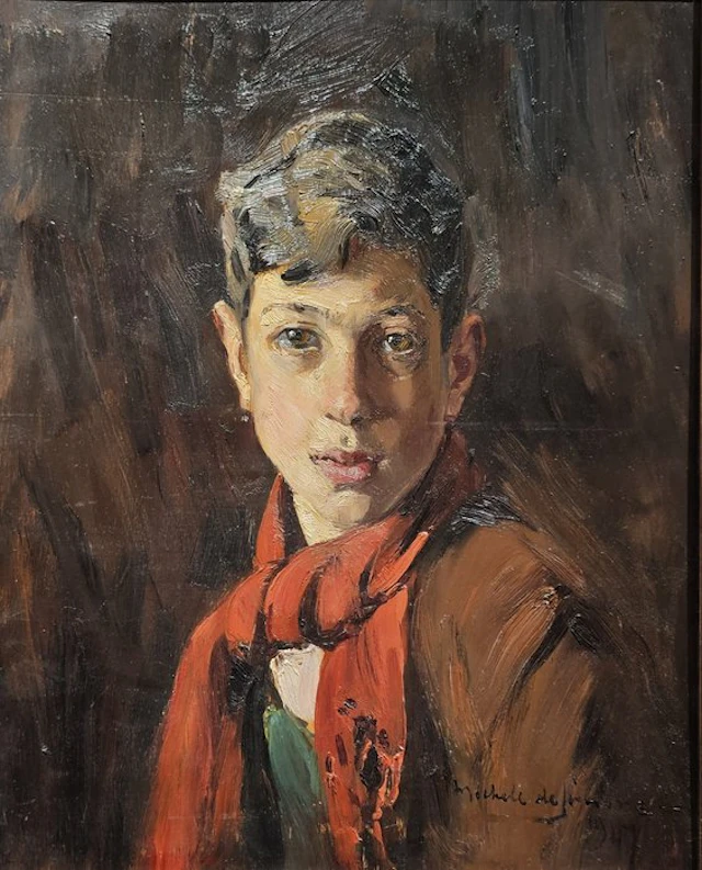 Michele de Simone (1893 - 1955) - Sciarpa rossa