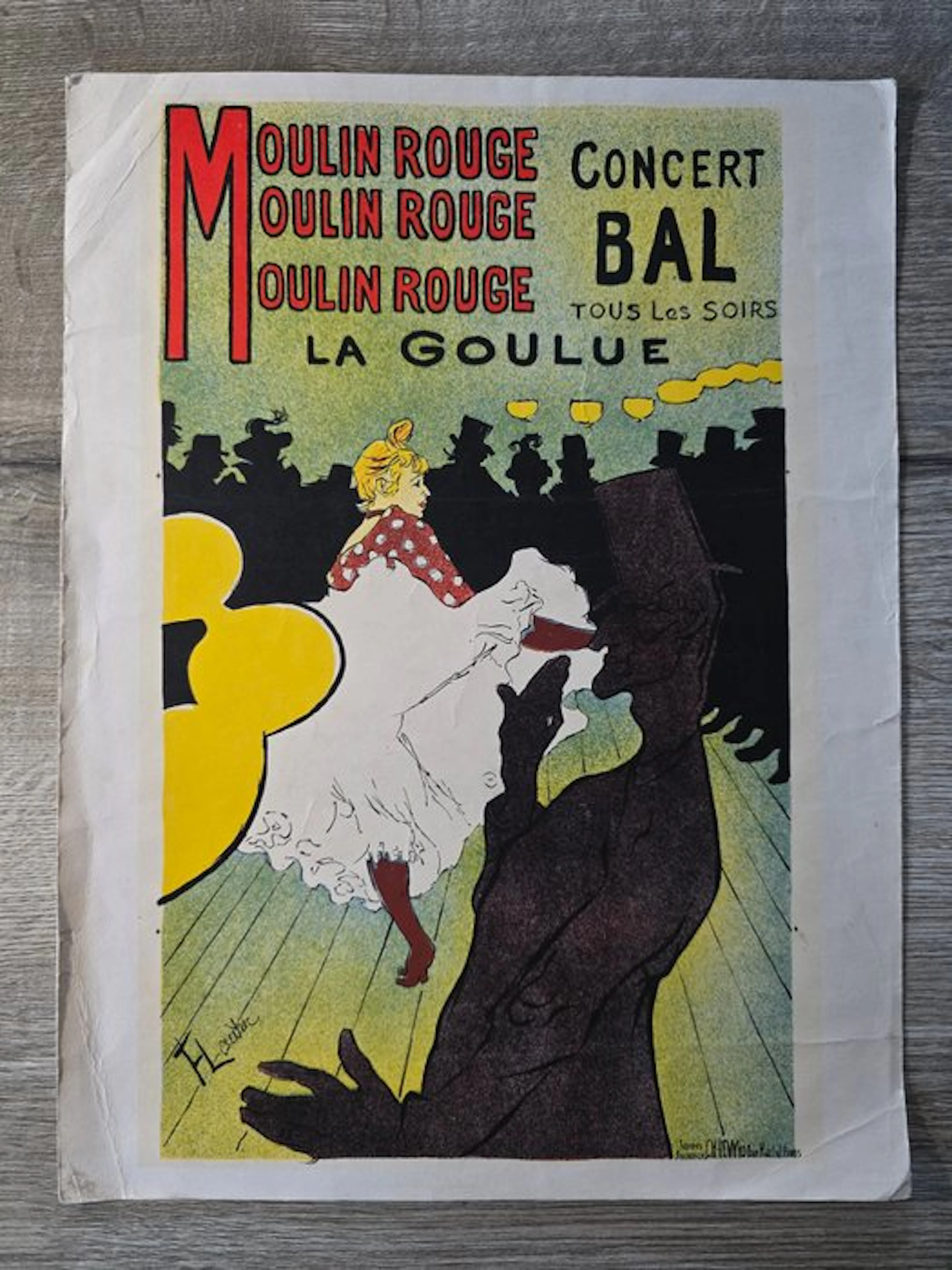 Lithophane - Moulin Rouge - La Goulue /Concert Bal...