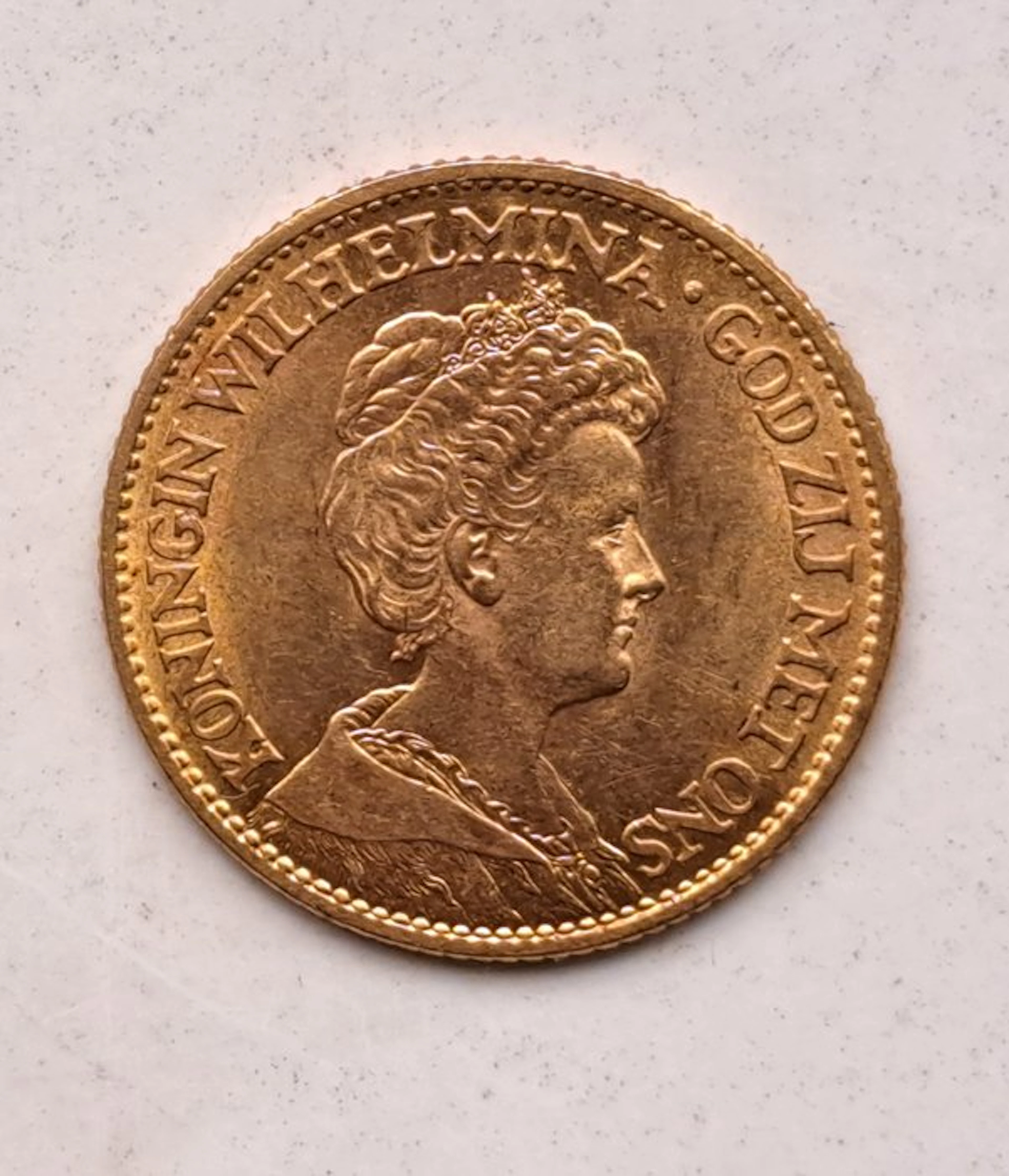 Netherlands. Wilhelmina. 10 Gulden 1917