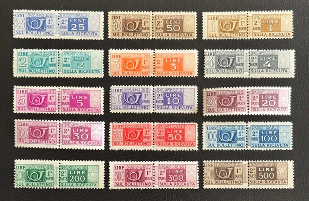 Italy 1946/1946 - Parcel Post stamps: Post Horn 1946...