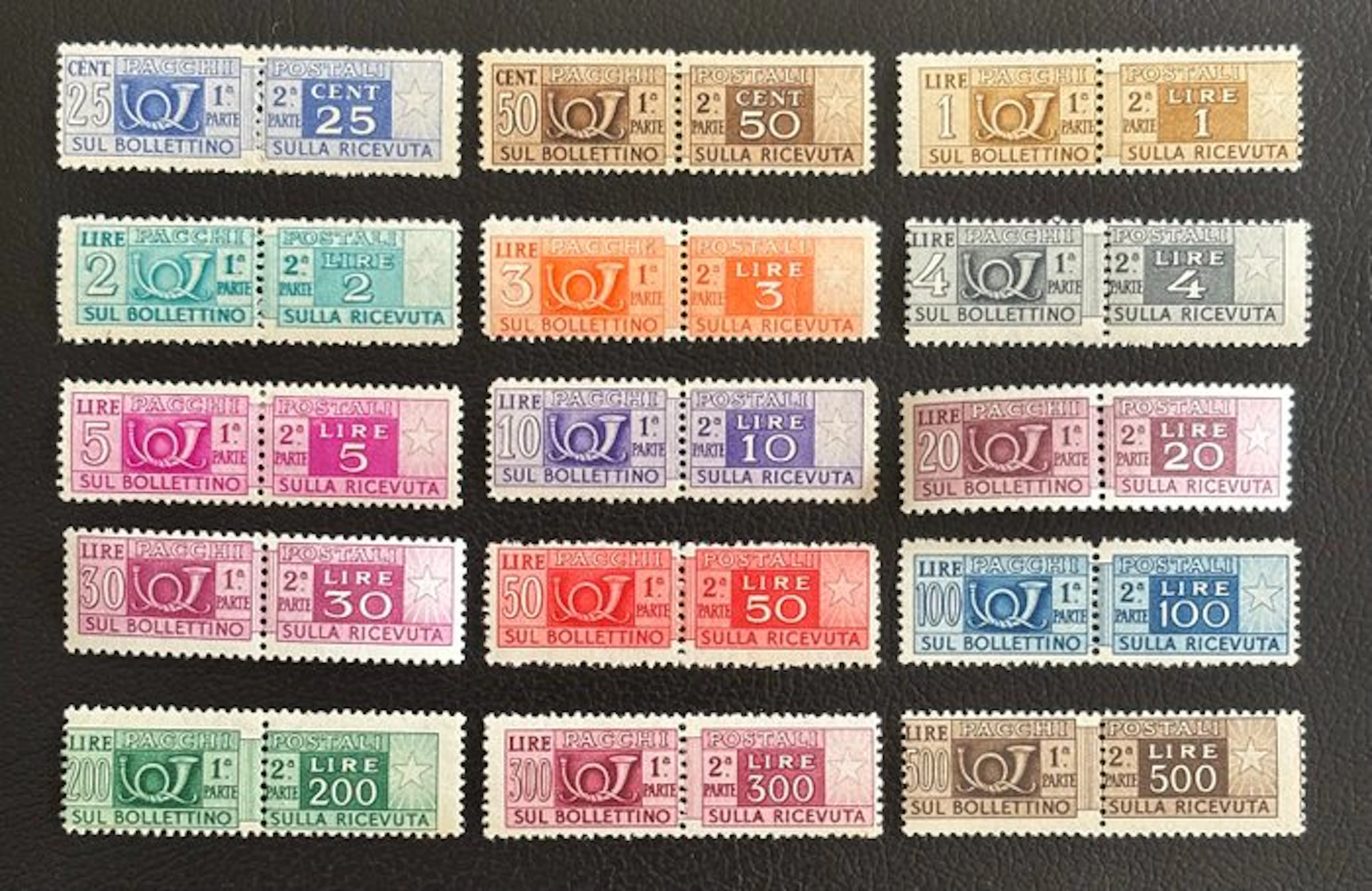 Italy 1946/1946 - Parcel Post stamps: Post Horn 1946...