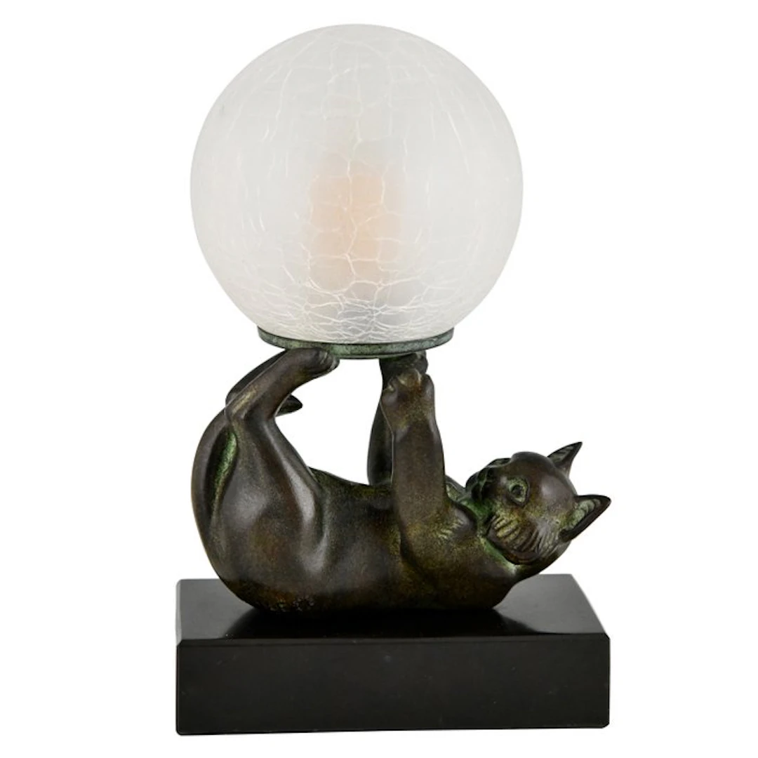 Max le Verrier - Janle - Lamp - Juggling Cat - Metal