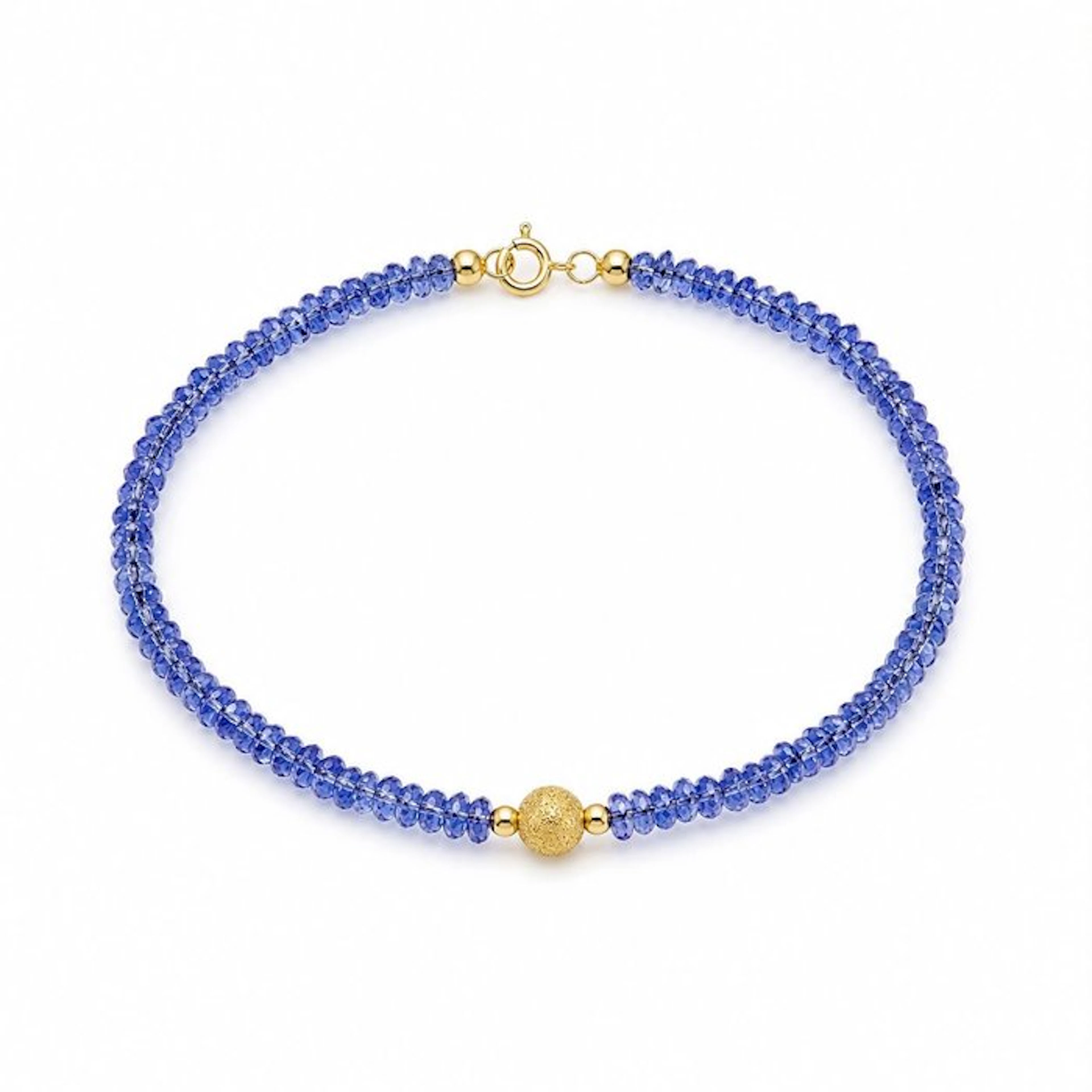 No reserve price - Bracelet - 18 kt. Yellow gold Tanzanite