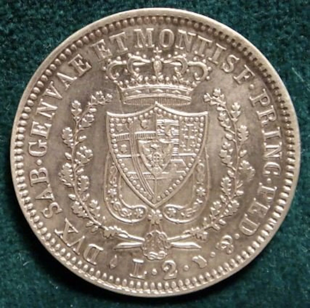 Italy, Kingdom of Sardinia Carlo Felice. 2 Lire 1828 Torino - R2