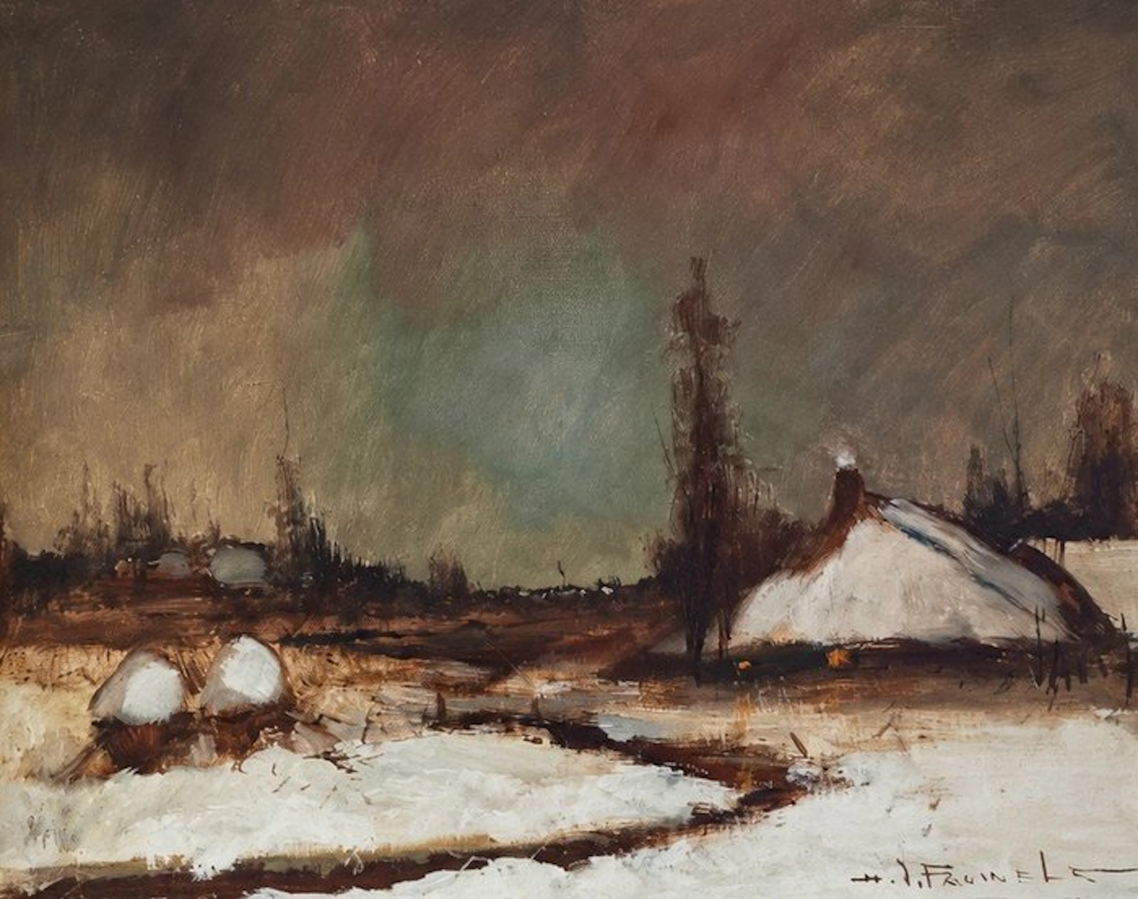 Henri Joseph Pauwels (1903-1983) - Winterlandschap