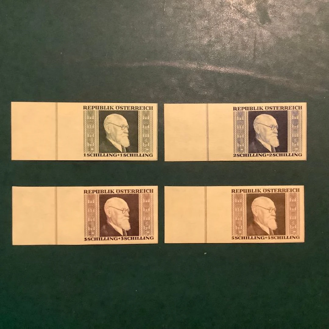 Austria 1946 - Renner untanned with velrand - MNH - Michel 772/775 B