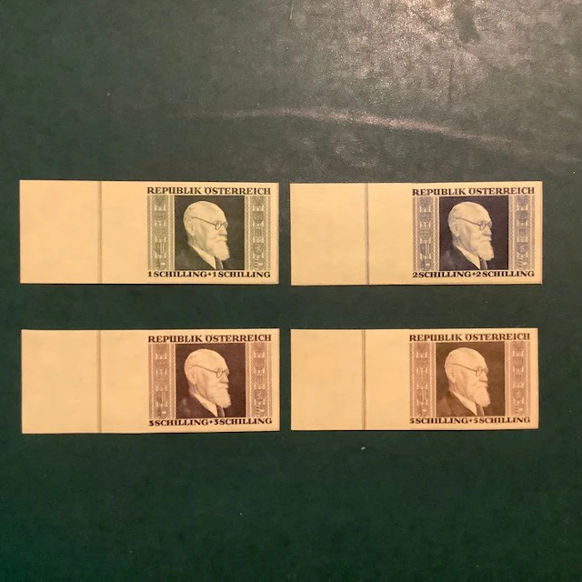 Austria 1946 - Renner untanned with velrand - MNH - Michel 772/775 B