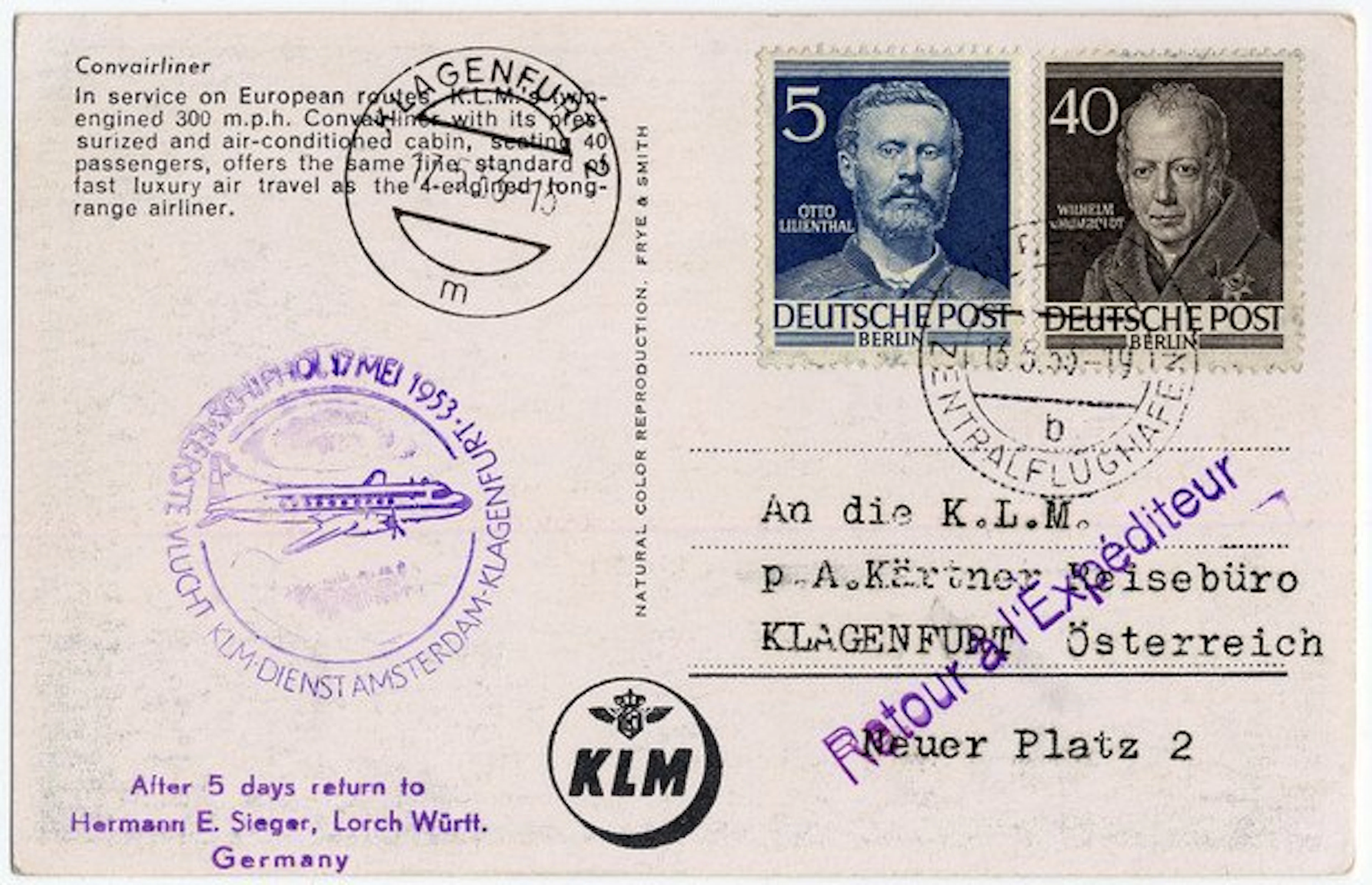 Berlin 1955 - Postcard Berlin May 13