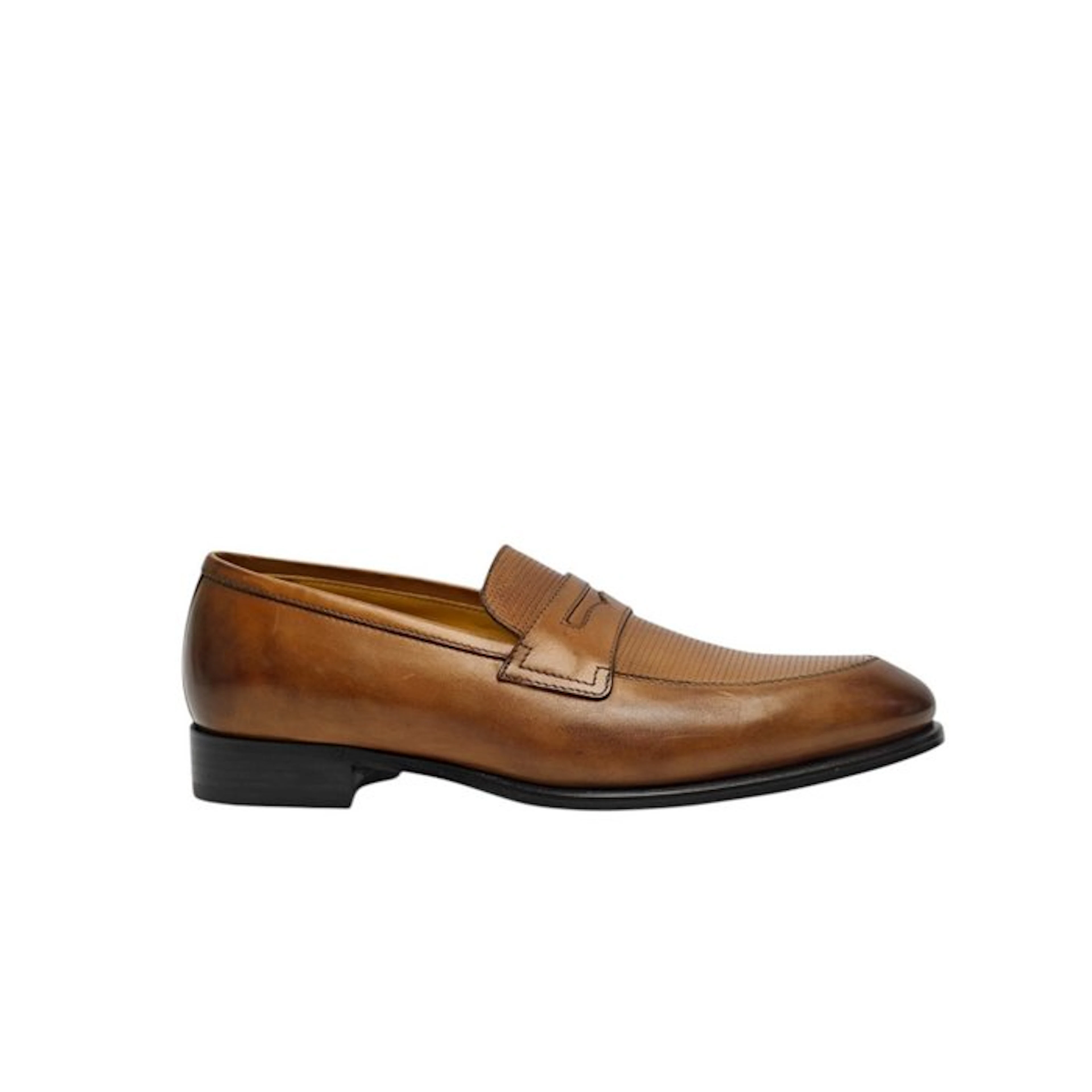 TESTONI - 8 UK - 42 IT - Perforated Loafer Shoes Antique...