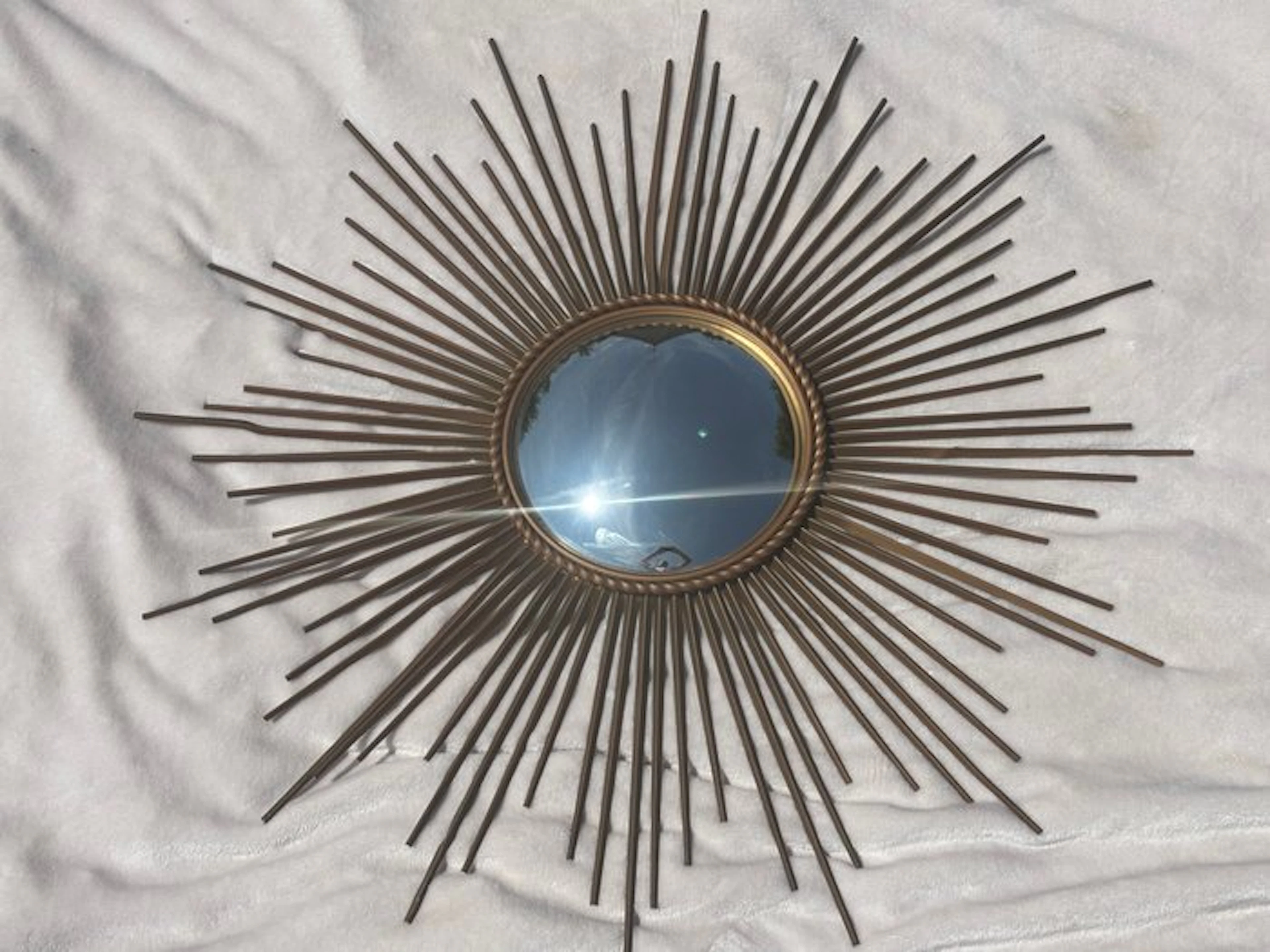 Chaty Vallauris - Mirror - Gilt brass - Sun Mirror