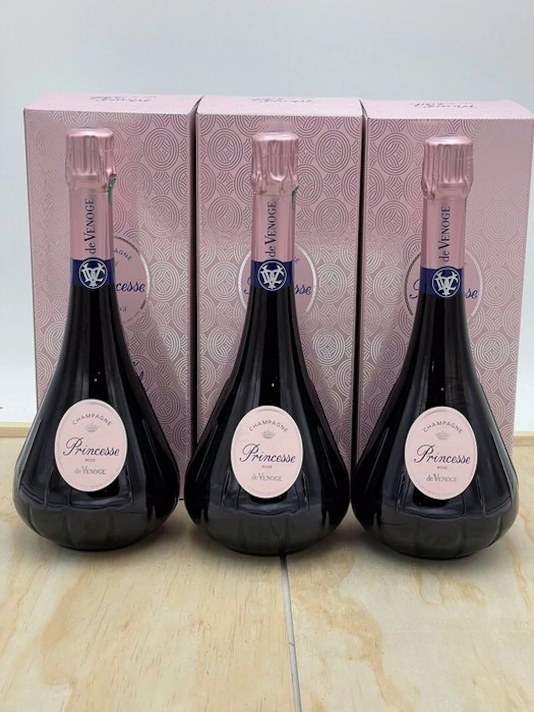 De Venoge, "Cuvée Princesse" Brut - Champagne Rosé - 3 Bottles (0.75L)