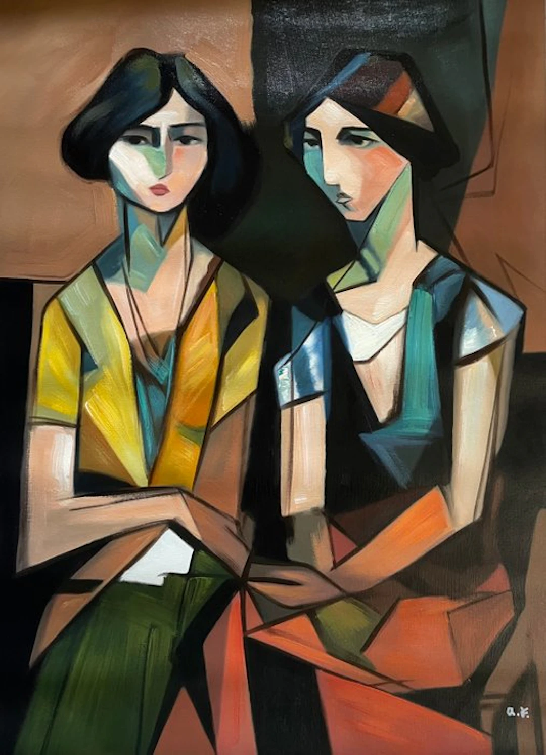 Adriano Ferretti (1976) - Giallo e blu seduti vicini