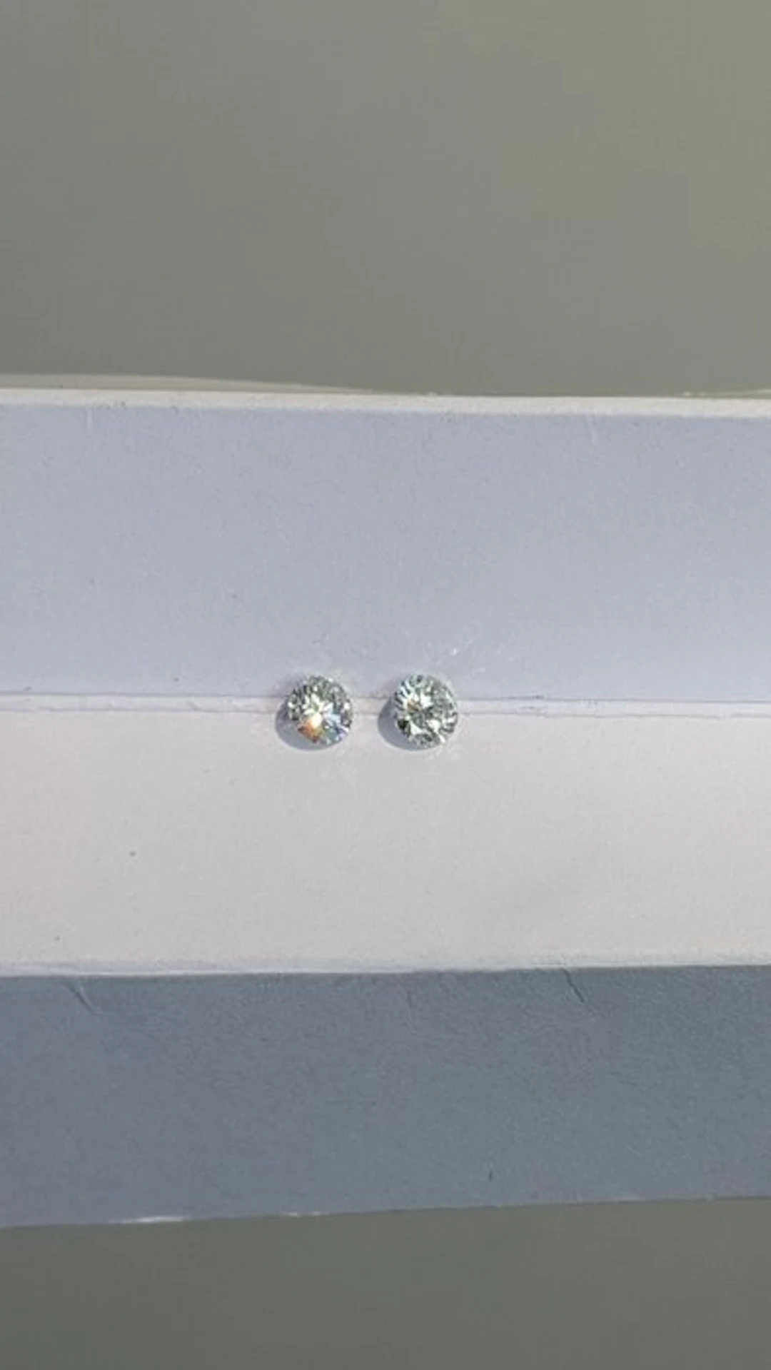 2 pcs Diamond (Natural) - 0.92 ct - Round - D (colourless) - VVS1