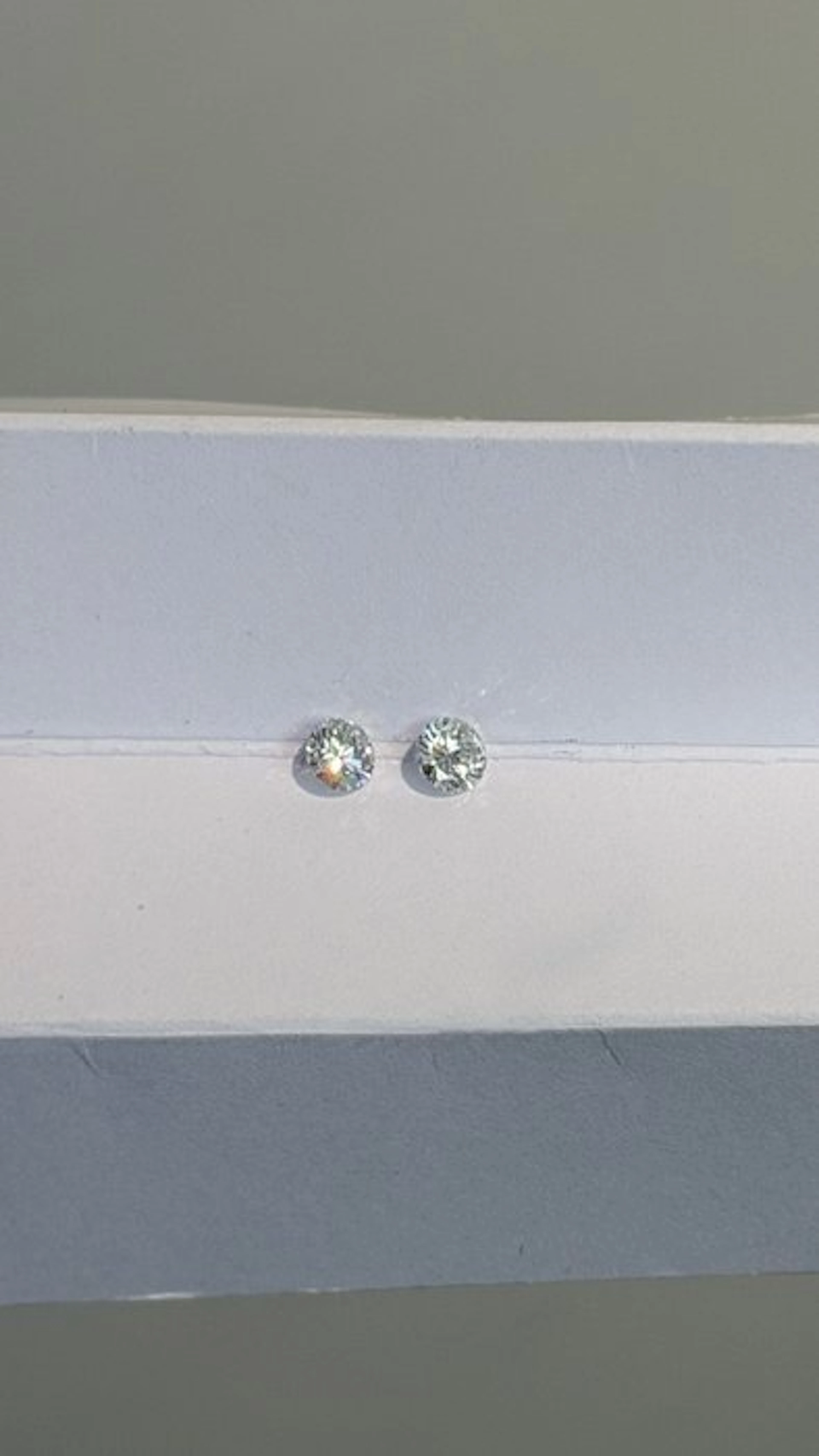 2 pcs Diamond (Natural) - 0.92 ct - Round - D (colourless) - VVS1