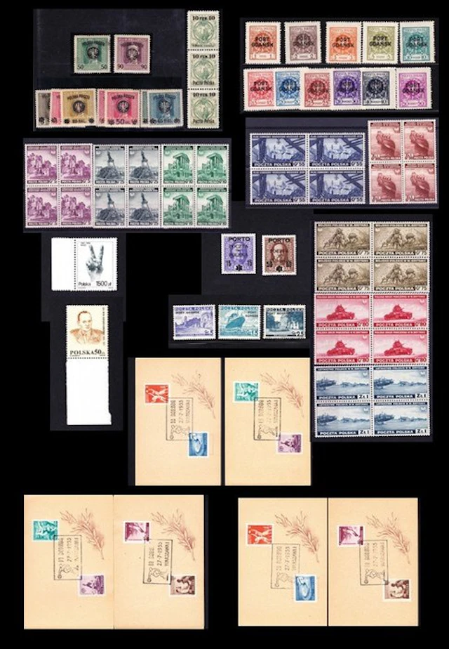 Poland 1918/1990 - Various stamps and cards - Michel...