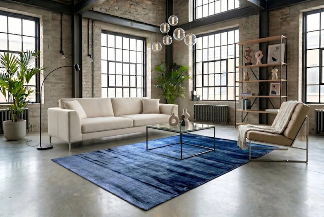 Modern blue Gabbeh - Rug - 250 cm - 150 cm - unused and very soft