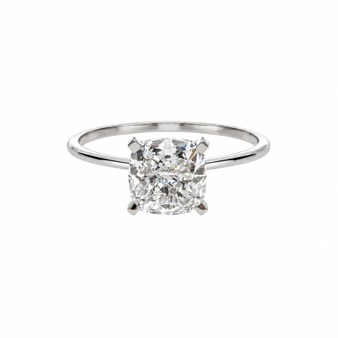 No reserve price - Ring - 14 kt. White gold - 2.05ct. tw. Diamond (Lab-grown)