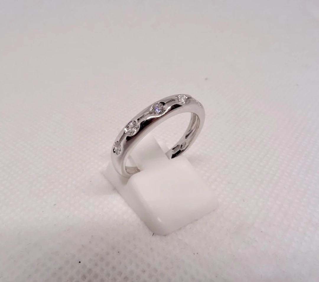 Ring - 18 kt. White gold - 0.25ct. tw. Diamond (Natural)