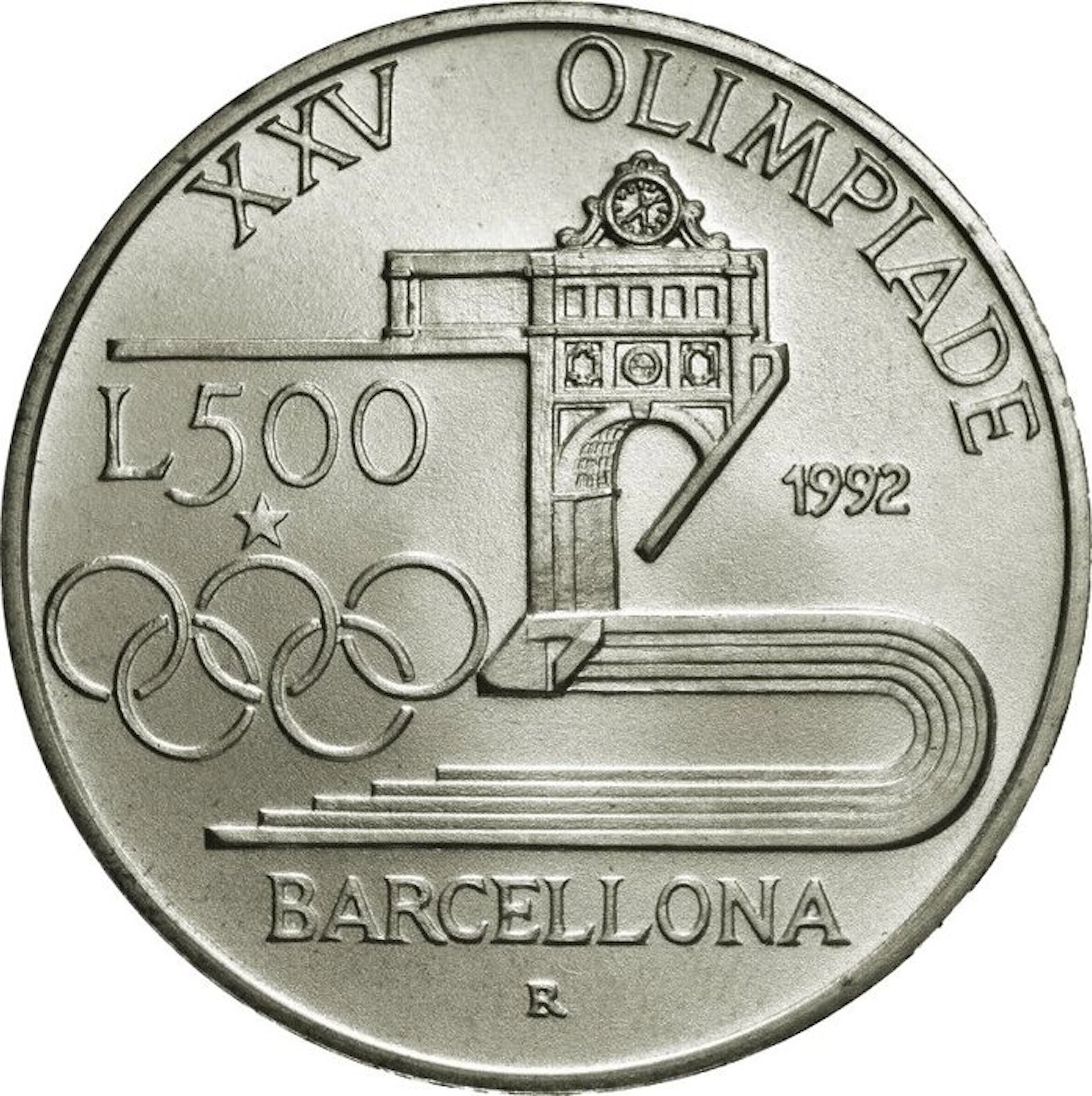 Italy. 500 Lire 1992 "Summer Olympic Games Barcelona" BU (No reserve price)