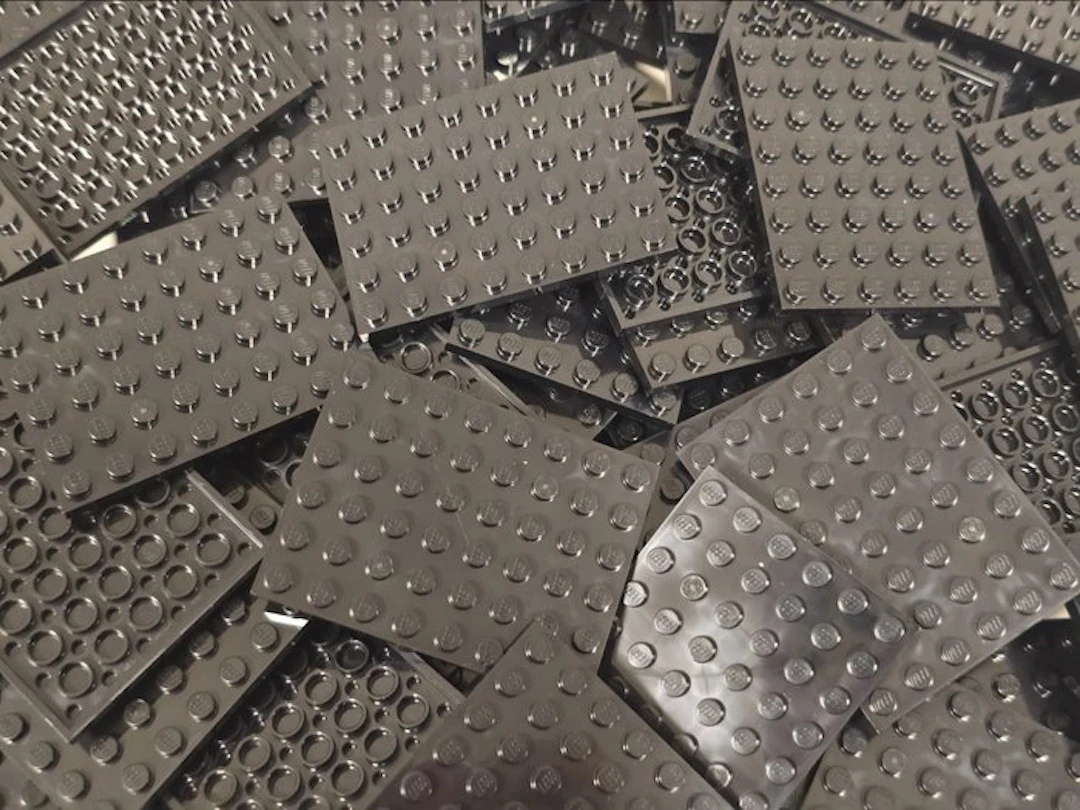 LEGO Pieces - New Plate 6 x 8 Black 75 pcs