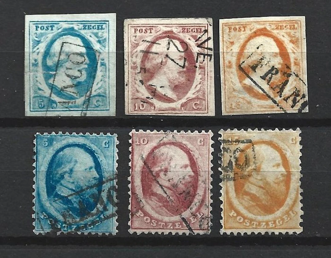 Netherlands 1852/1864 - King William III - NVPH 1-6