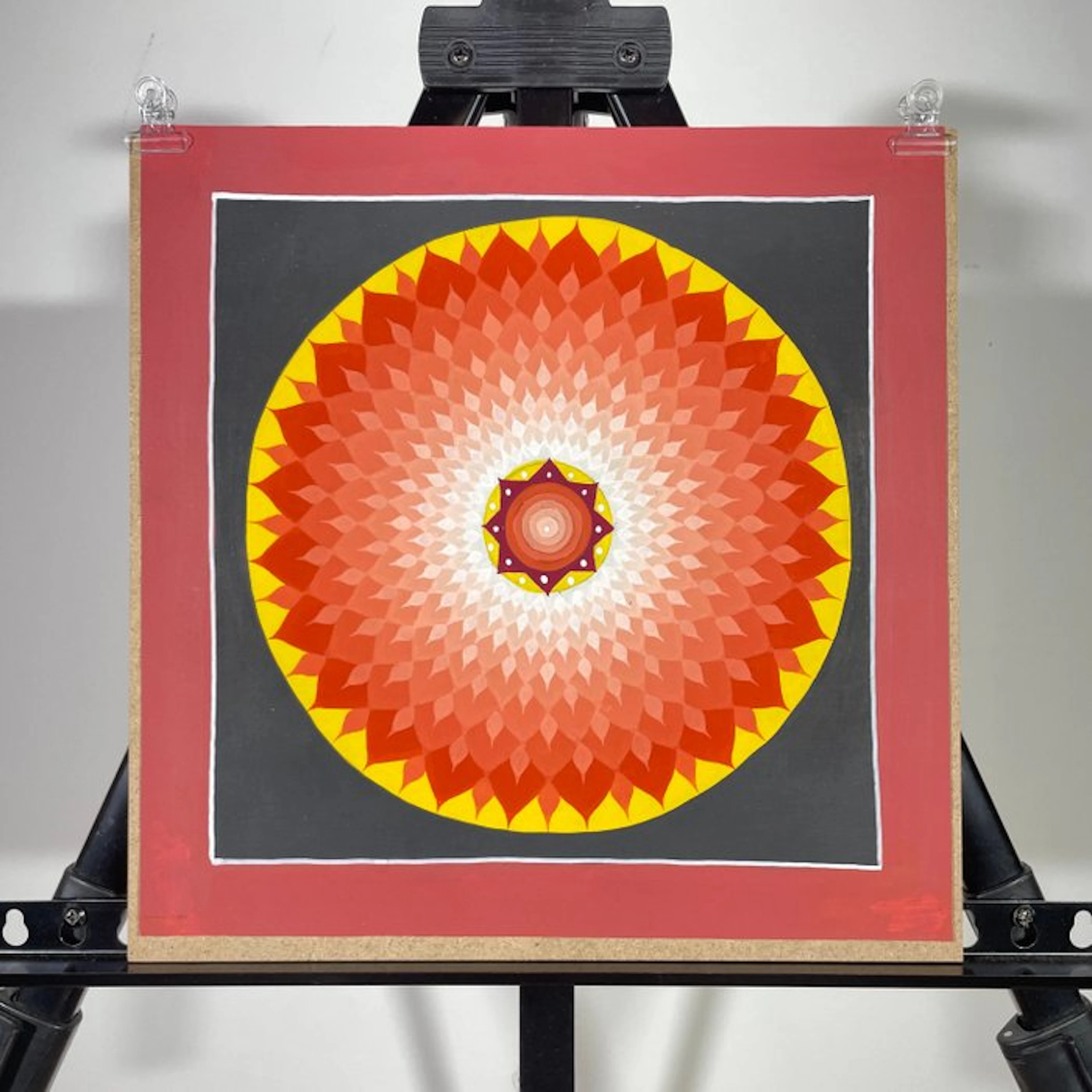 Painting of Tibetan Tradition - Mandala Lotus - Thangka Handpainted Feng Shui