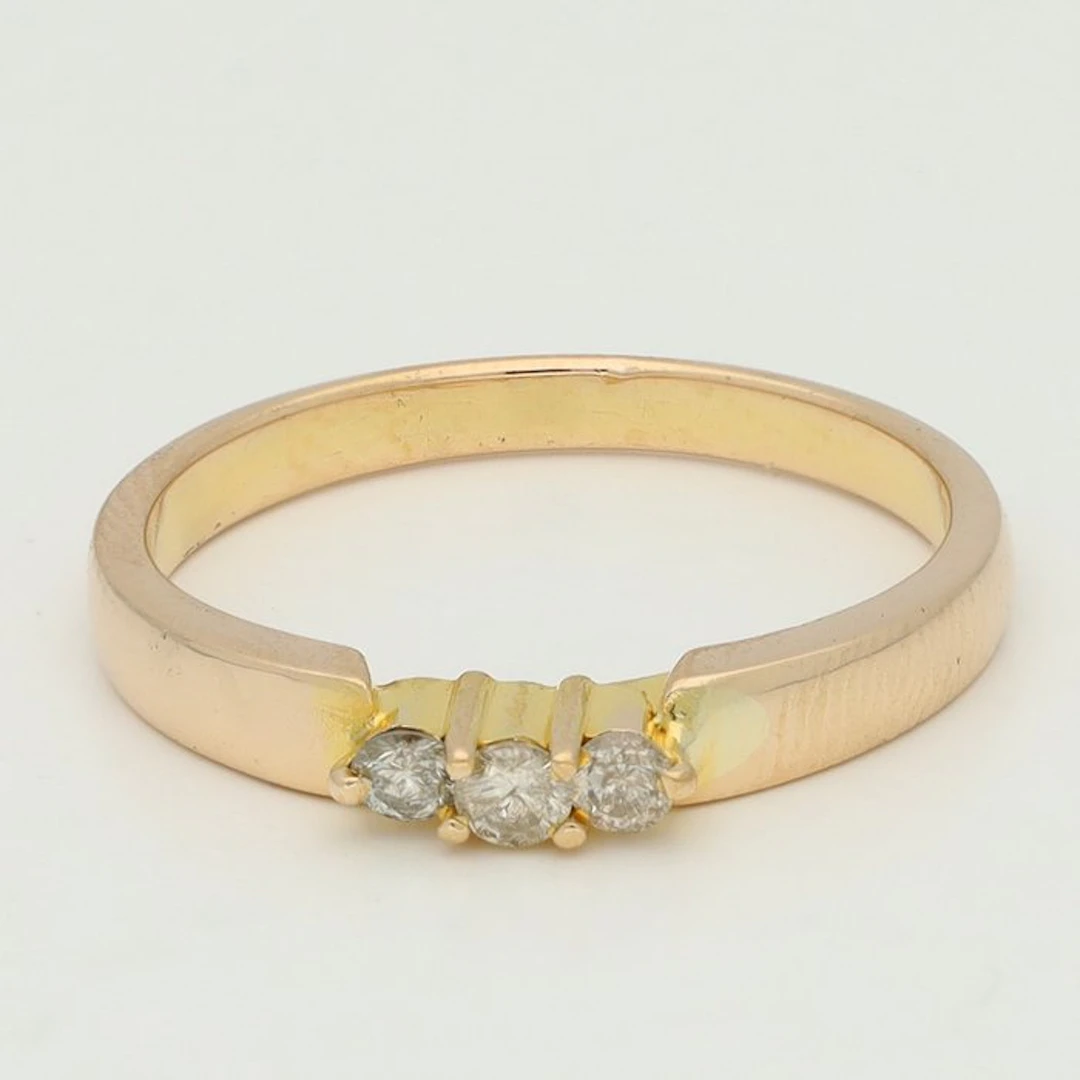 Ring - 18 kt. Yellow gold, Rose gold Diamond (Natural)
