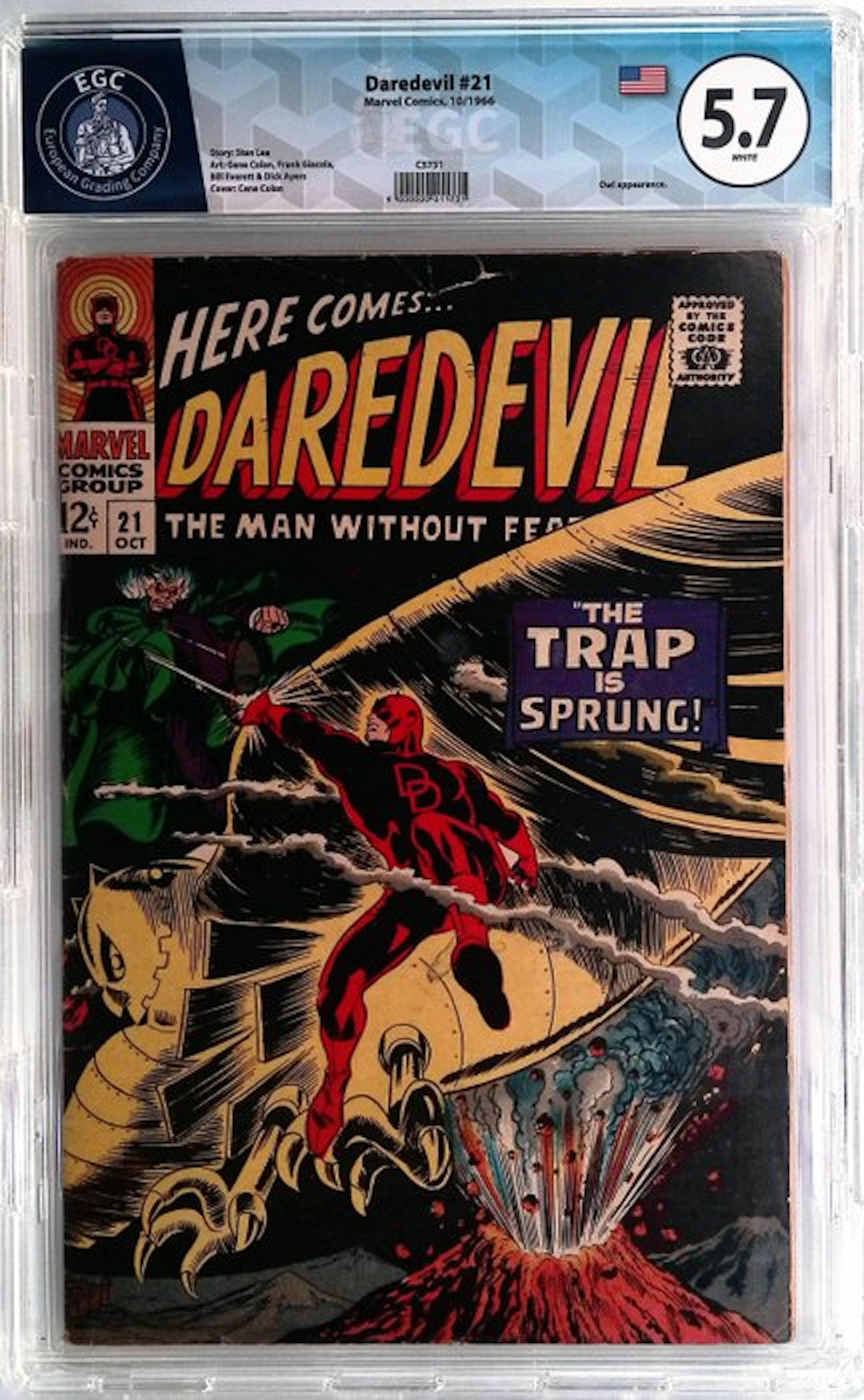 Daredevil #21 - EGC 5.7 - 1 Graded comic - First edition - 1966
