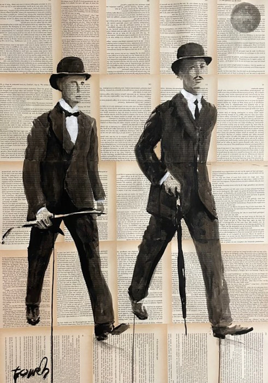 TOMEH 1988 - “Two Dukes” – Original Painting – Ink...