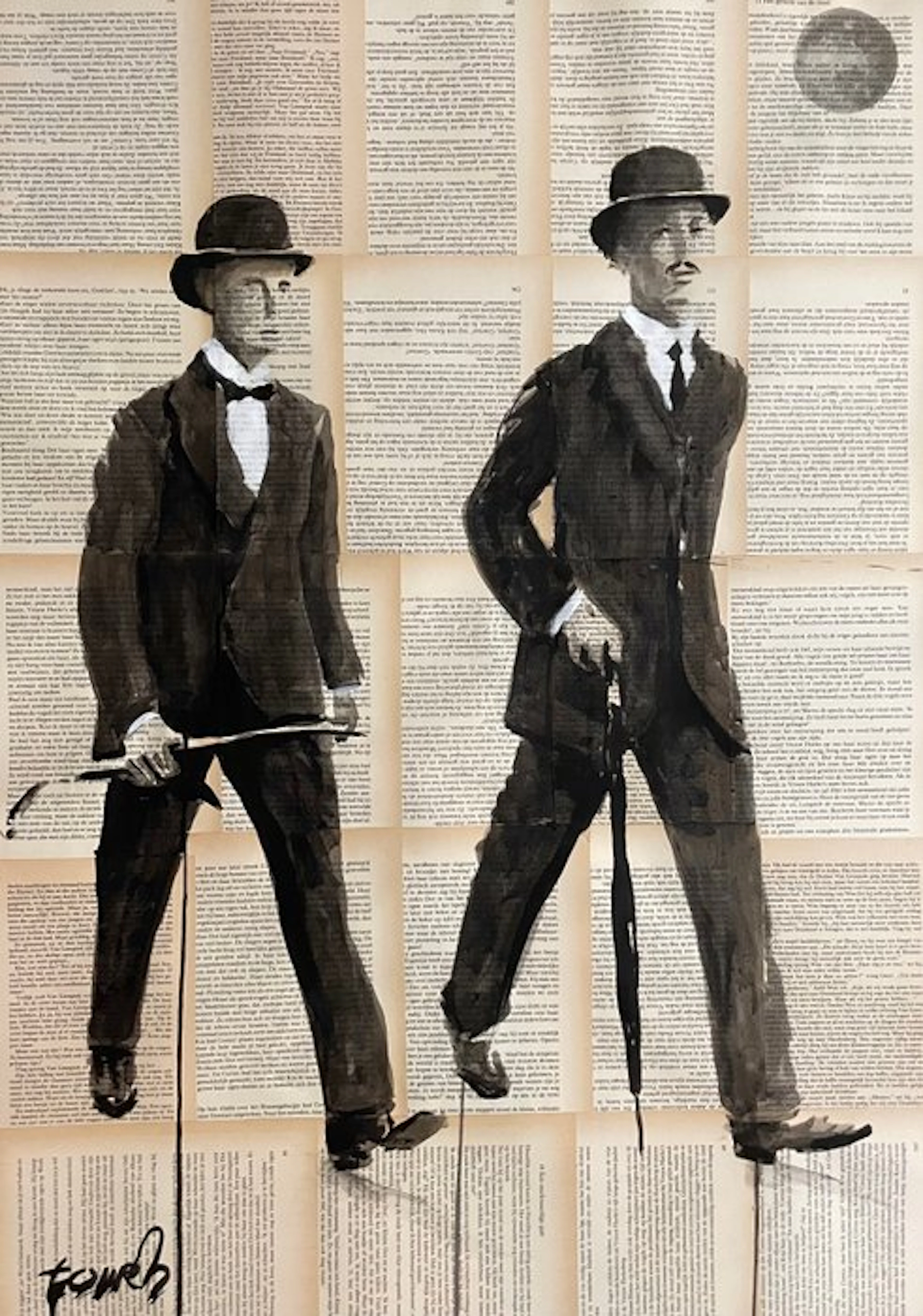 TOMEH 1988 - “Two Dukes” – Original Painting – Ink...
