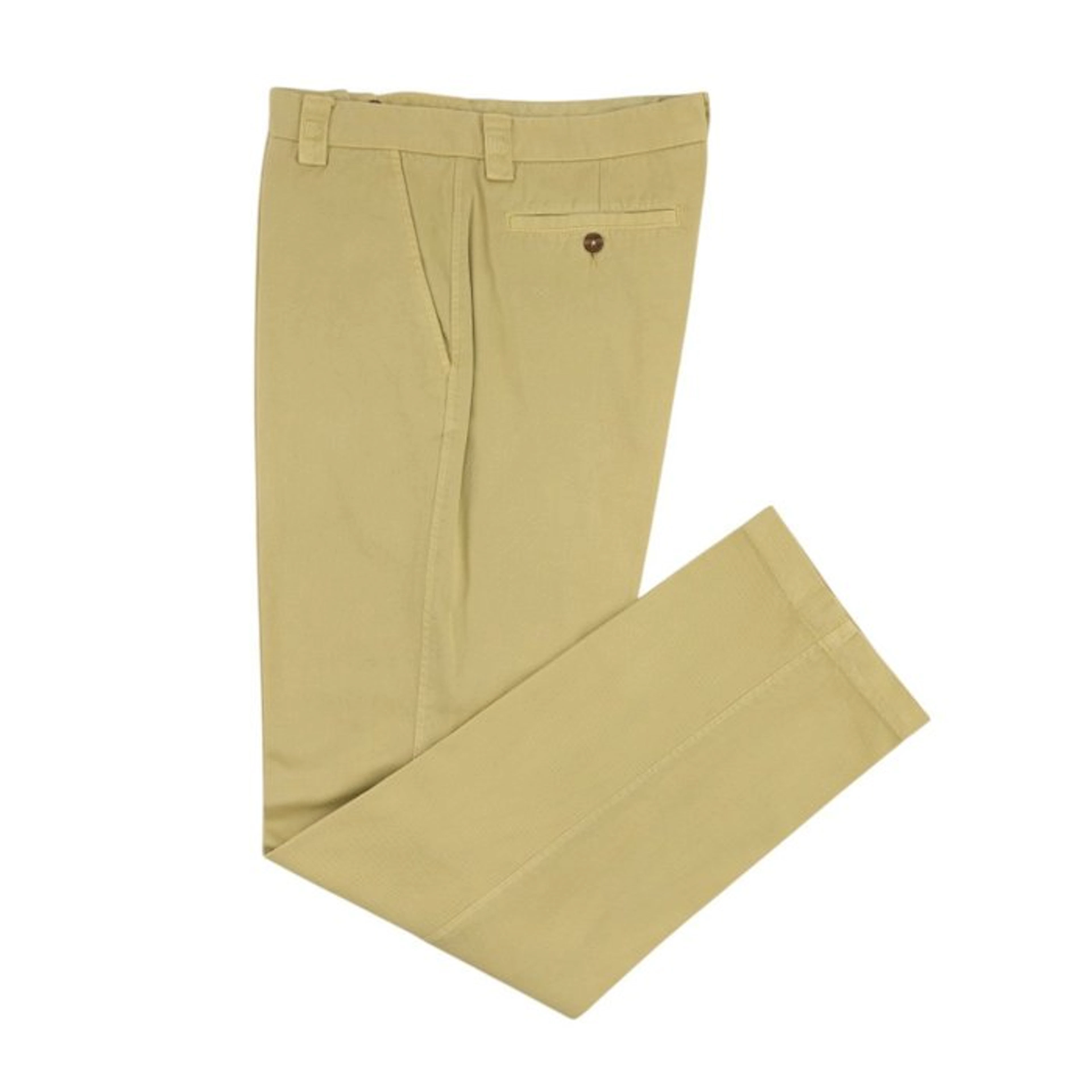 ETRO MILANO - 46 IT - Washed Yellow Cotton Twill Pant...