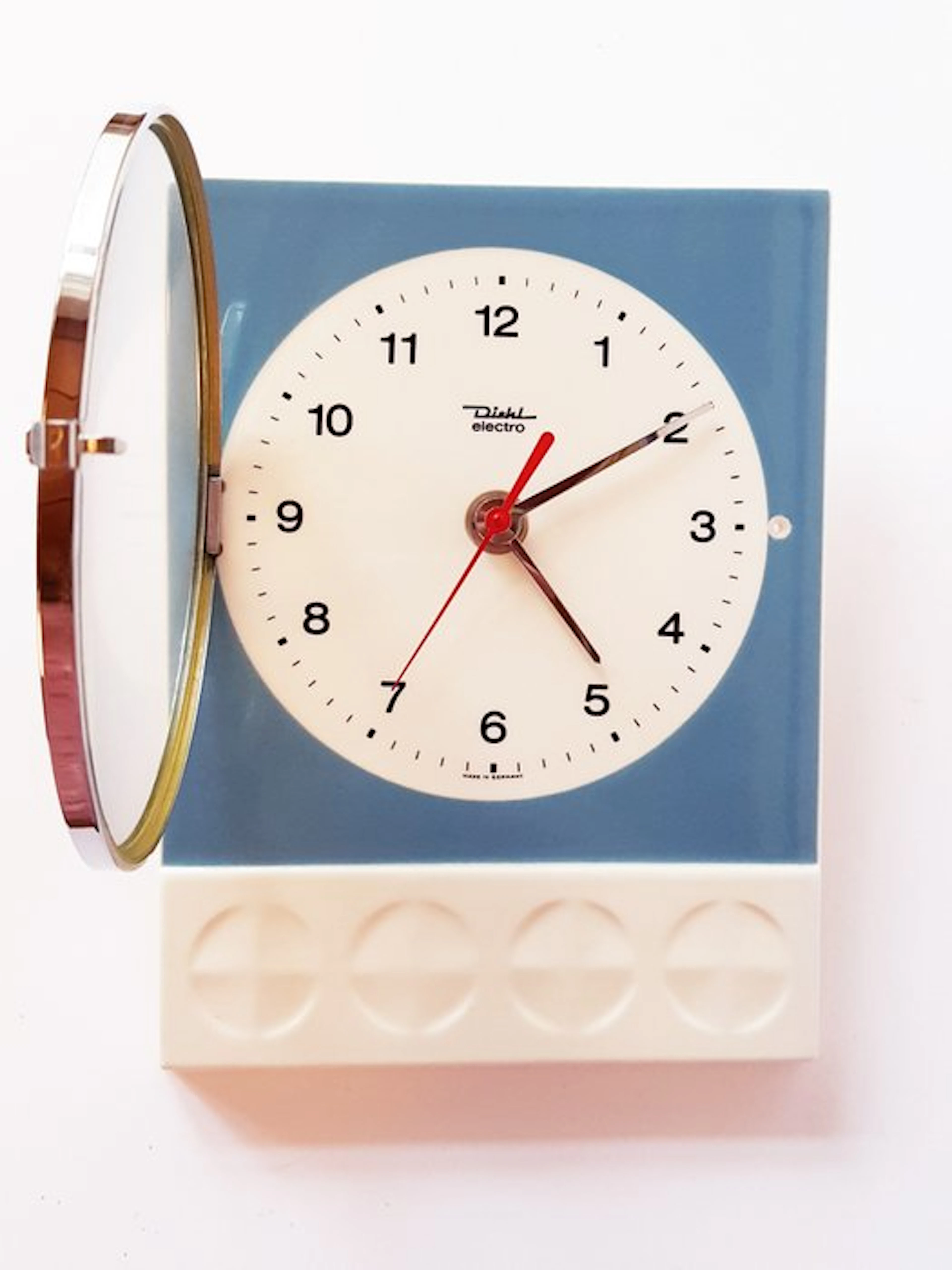Wall clock - Diehl Electro - Contemporary Glass, Ceramic, Metal - 1960-1970