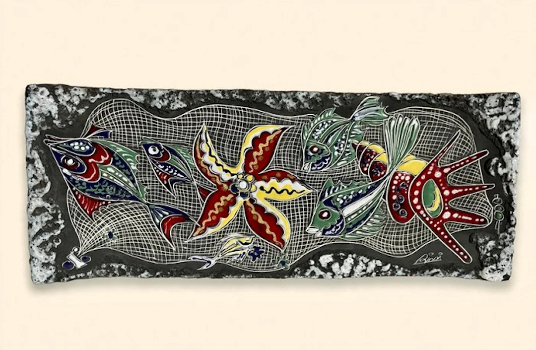 San Marino - Carlo Ricci - Wall plate - L. 44 cm - Ceramic