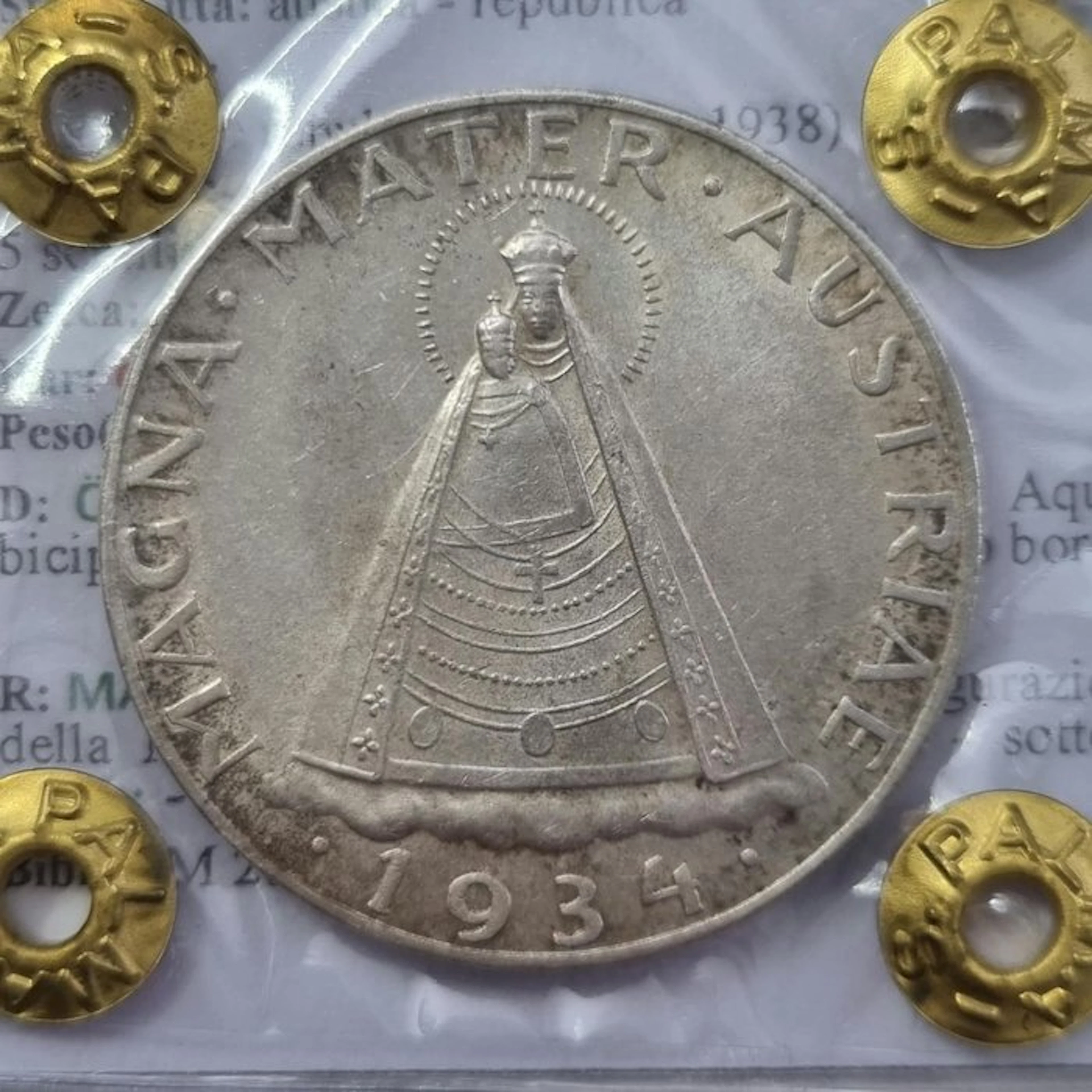 Austria. Republic. 5 Schilling 1934 (No reserve price)