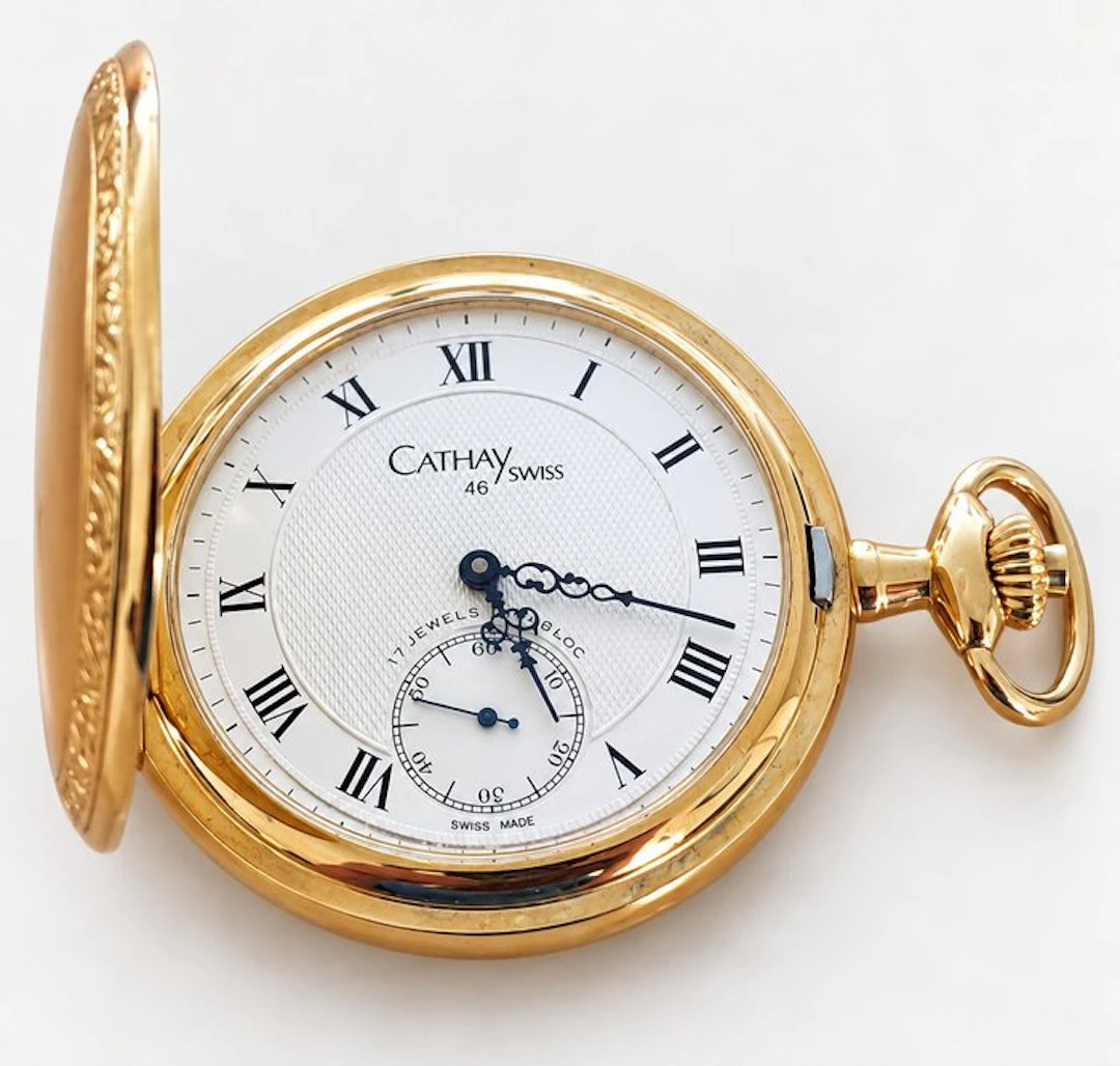 Cathay Swiss - hunter pocket watch - 1980-1989