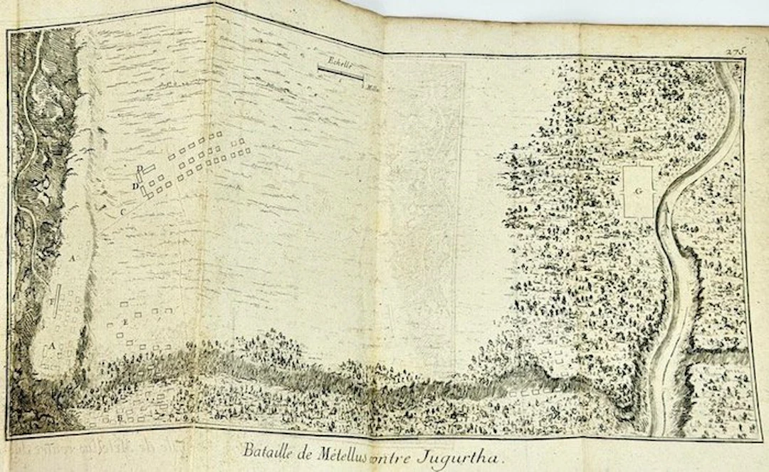 SALLUSTE - Les Histoires de Salluste, et des pièces entières tirées des fragments [planche gravée dépliante] - 1794