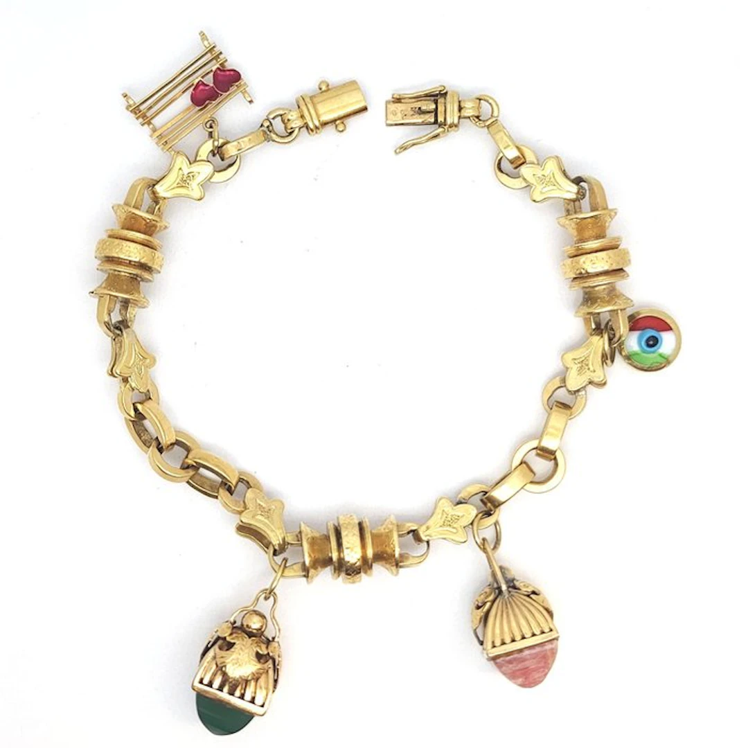 Bracelet - 18 kt. Yellow gold Quartz