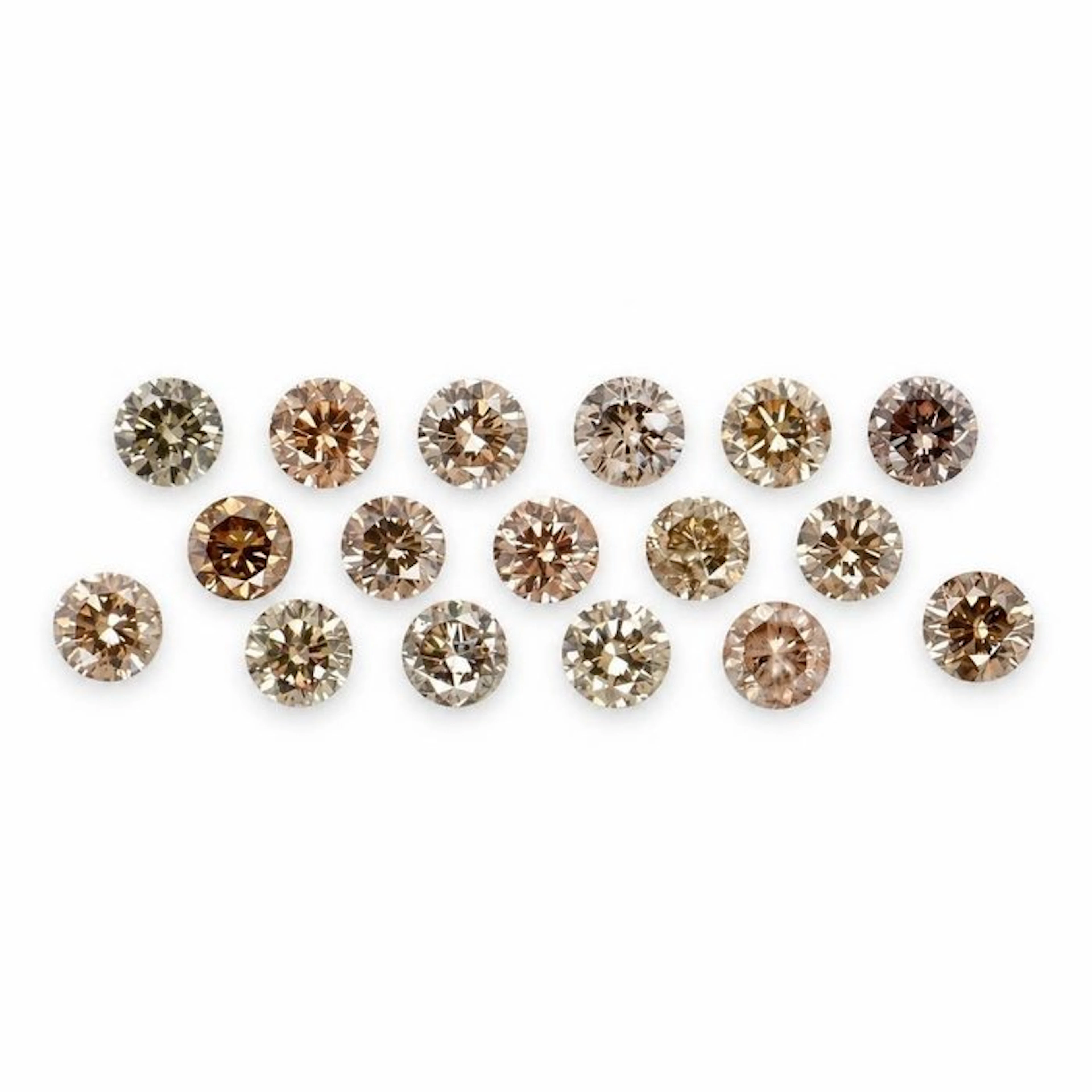 No reserve price - 17 pcs Diamond (Natural coloured)...