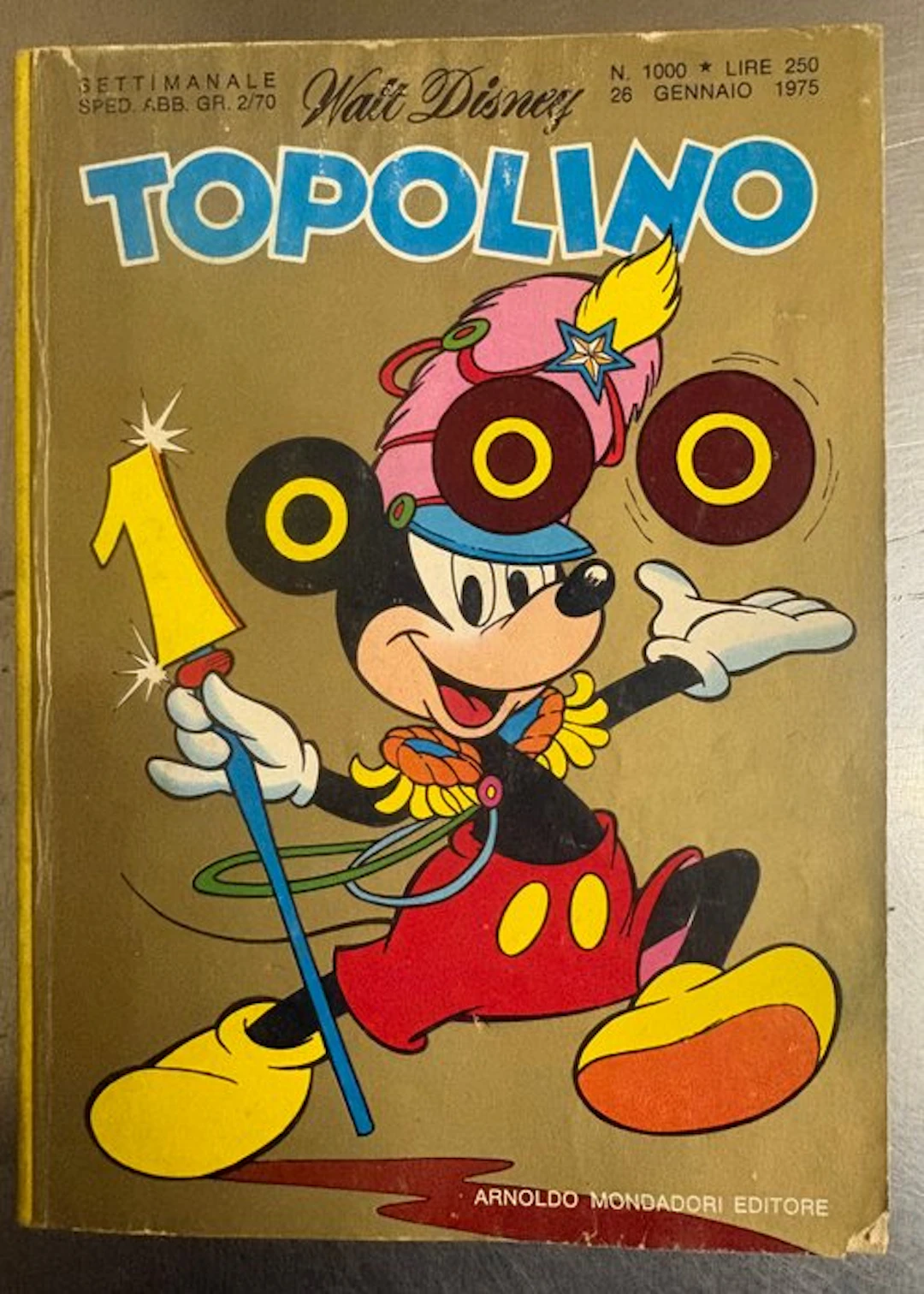Topolino n. 1000 - con cedola - 1 Comic - First edition/1975