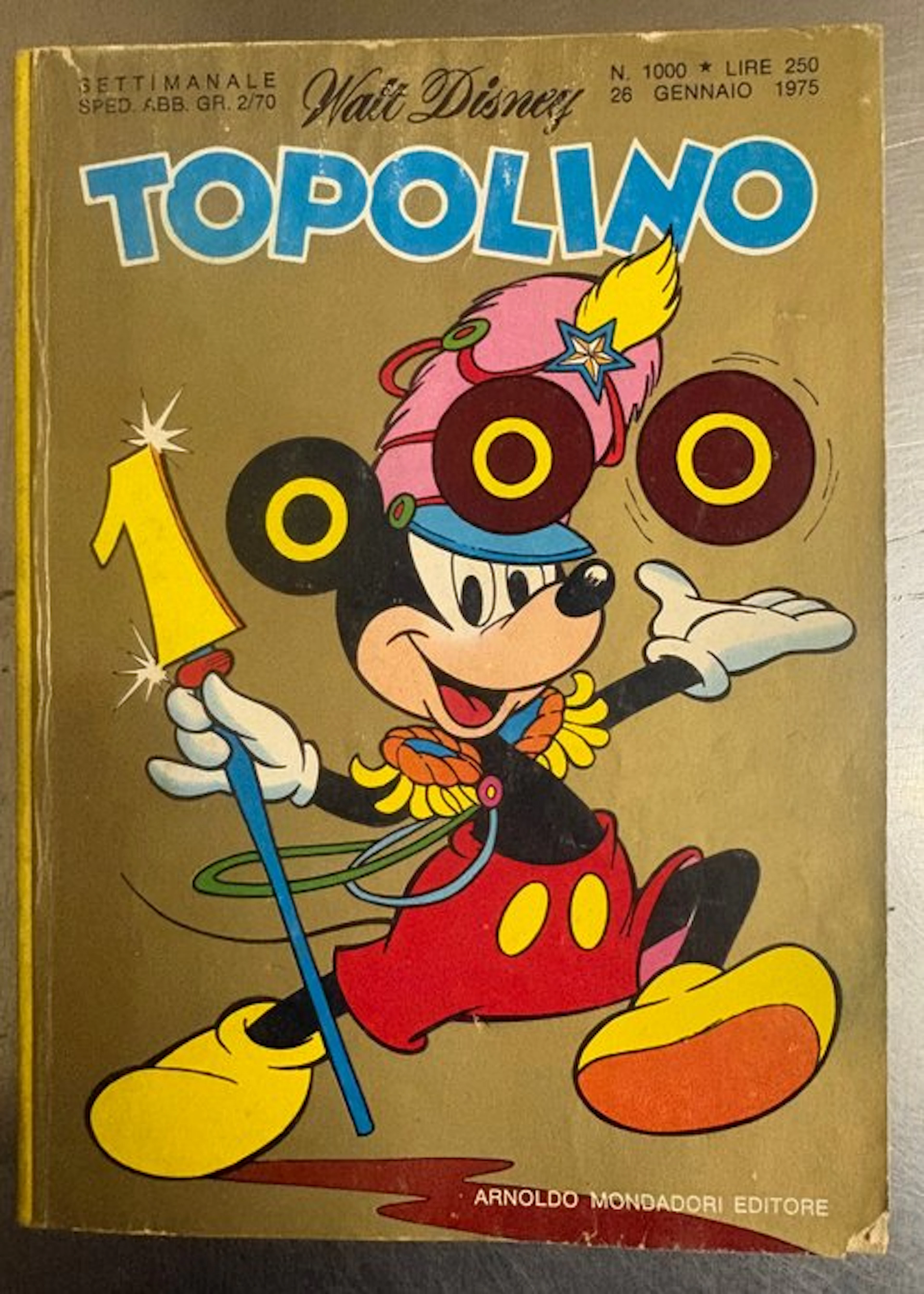 Topolino n. 1000 - con cedola - 1 Comic - First edition/1975
